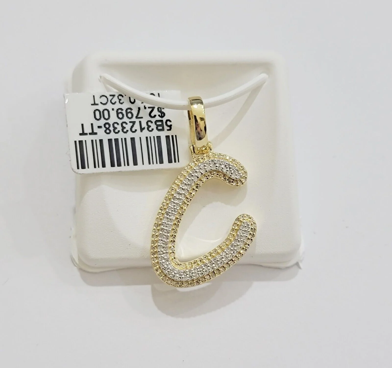 10k Gold Pendant Natural Diamond Initial Charm A-Z Alphabet 10K Yellow Gold REAL - Image 26