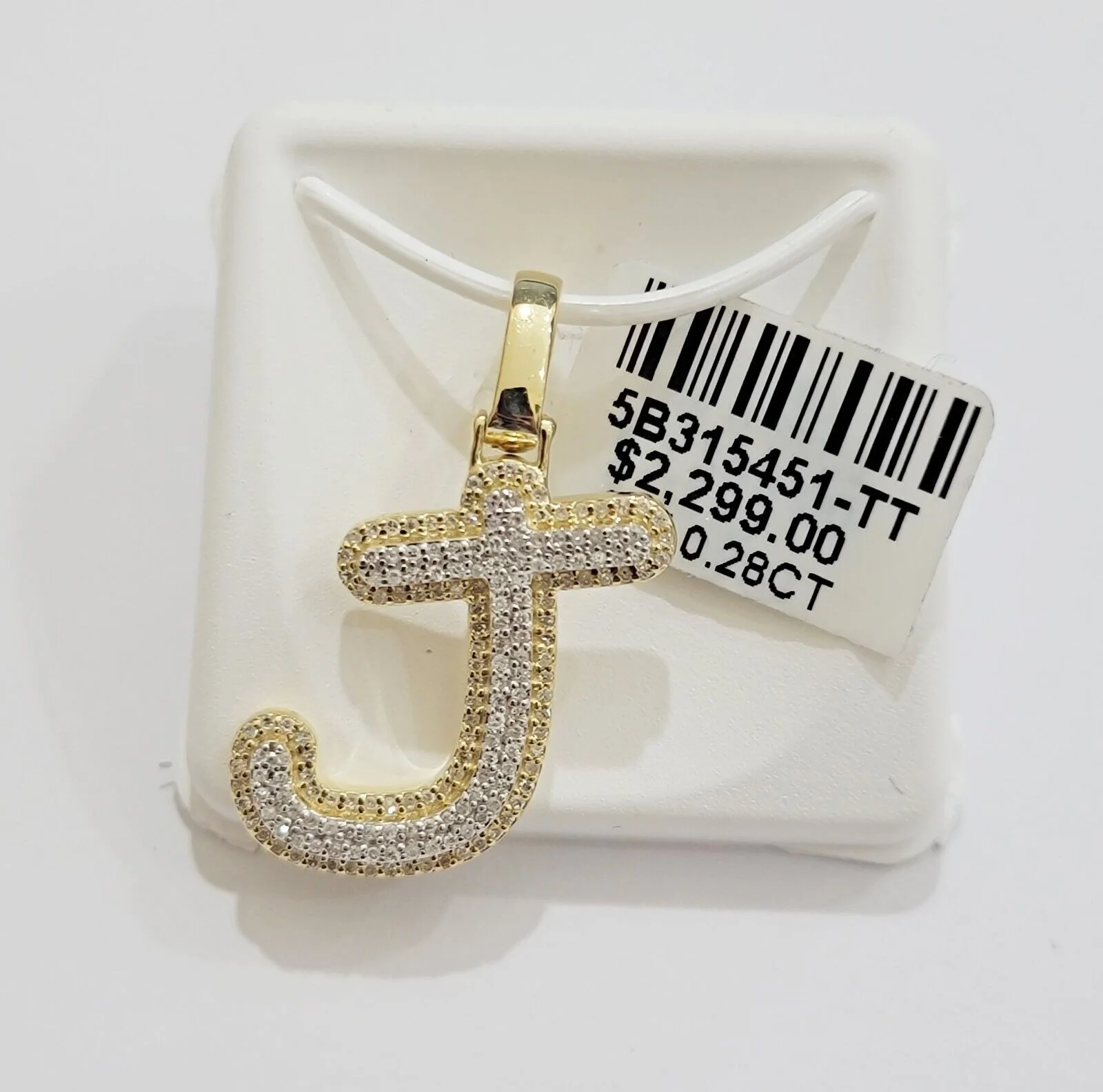 10k Gold Pendant Natural Diamond Initial Charm A-Z Alphabet 10K Yellow Gold REAL - Image 4