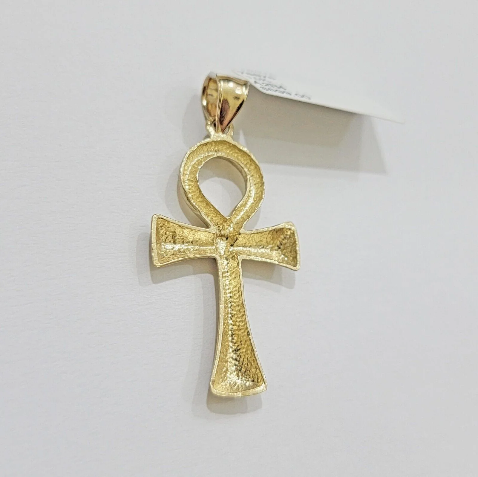 10k Gold Rope Chain Ankh Cross Charm Pendant Set 18" Inch 3mm Necklace, REAL SET - Image 8