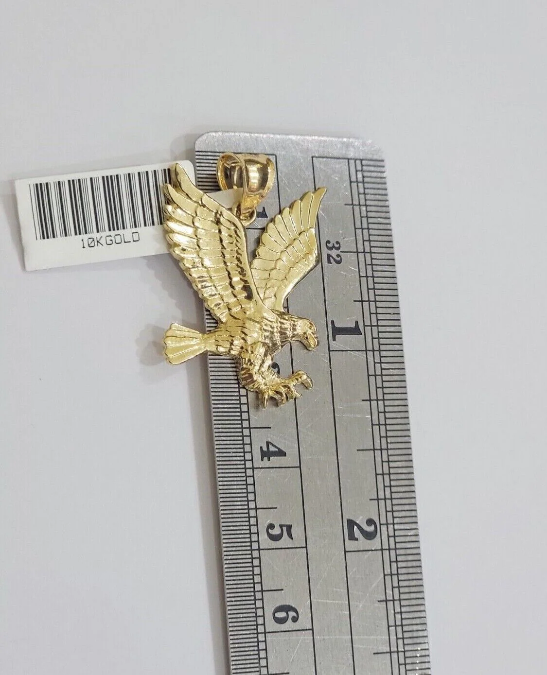 10k Gold Rope Chain Eagle Charm Pendant Set 22'' Inches 3mm Necklace REAL SALE - Image 2
