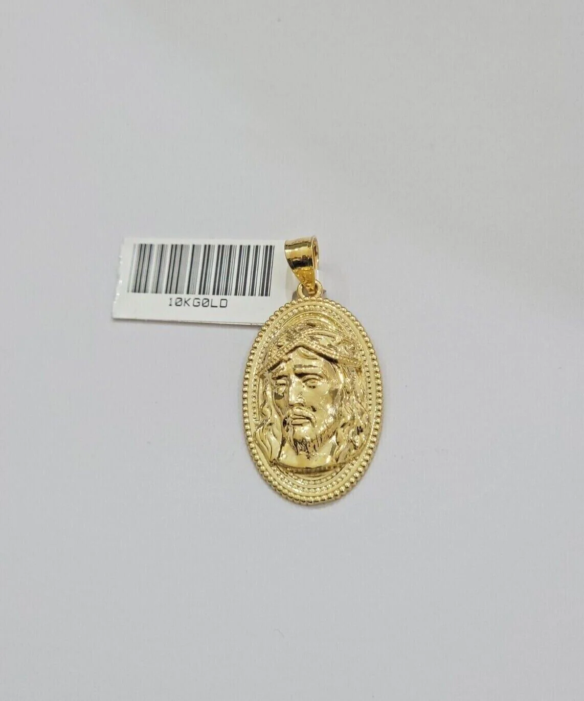 10k Gold Rope Chain Jesus Head Charm Pendant Set 18-28" Inch 3mm Necklace REAL - Image 10