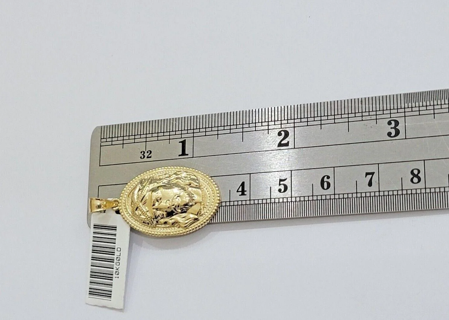 10k Gold Rope Chain Jesus Head Charm Pendant Set 22" Inch 3mm Necklace REAL SALE - Image 9