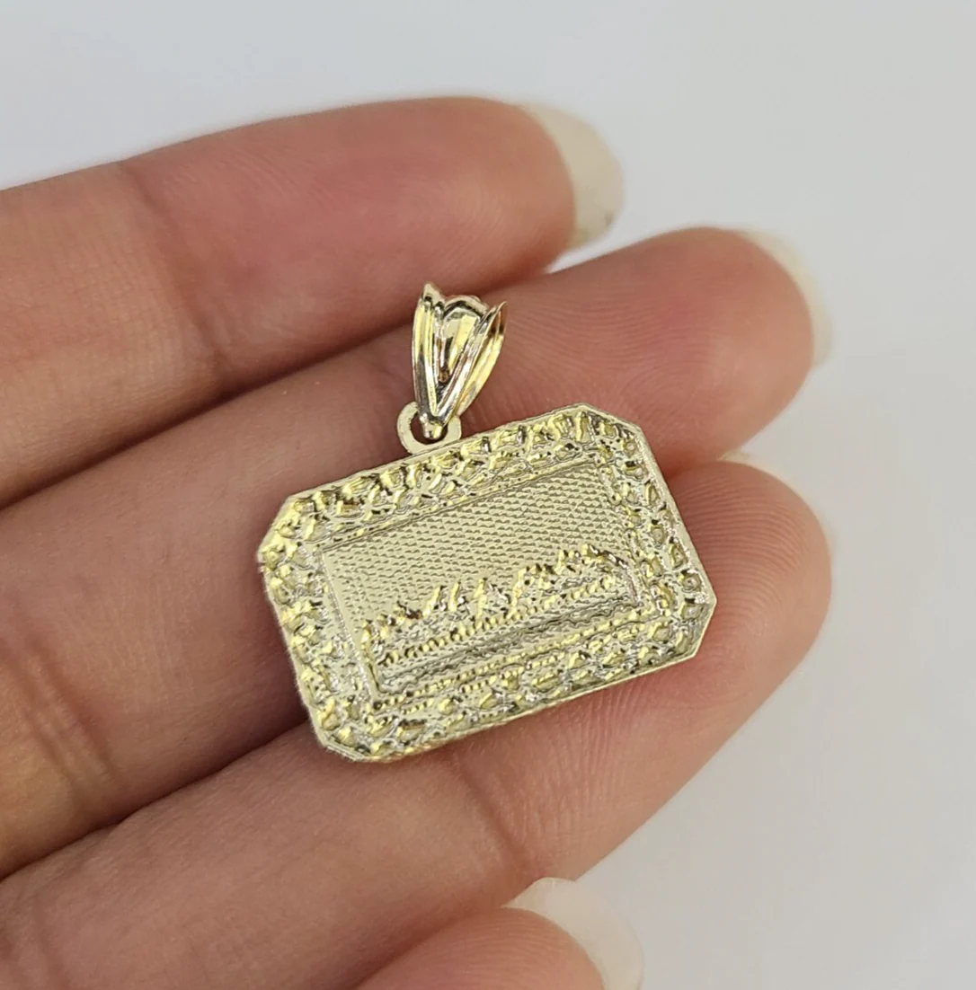 10k Gold Rope Chain Last Supper Charm Nugget Set 18"-28" inch 2.5mm Necklace - Image 6