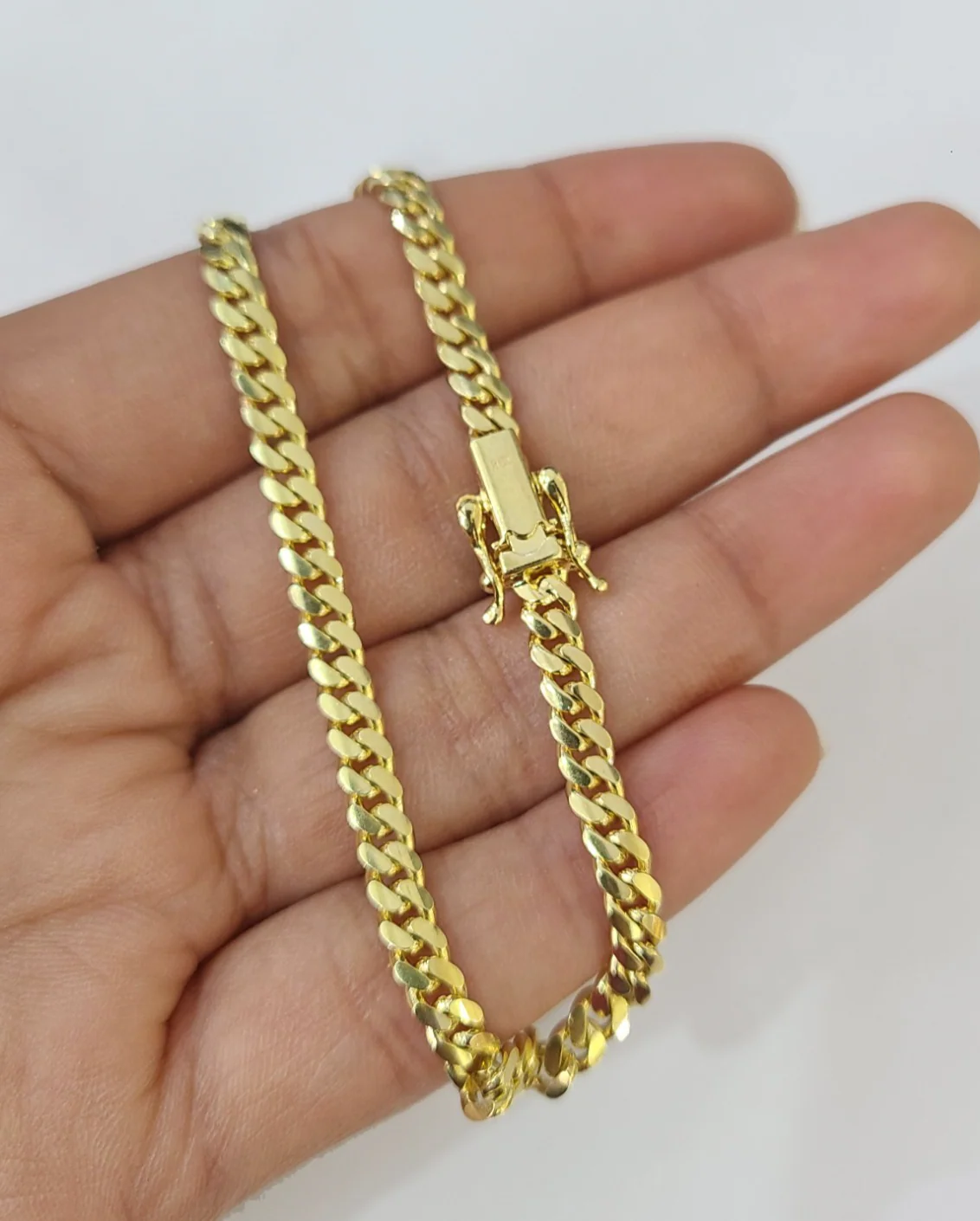 10k Gold Solid Bracelet Miami Cuban Link 3mm 8" REAL 10k Yellow Gold - Image 7