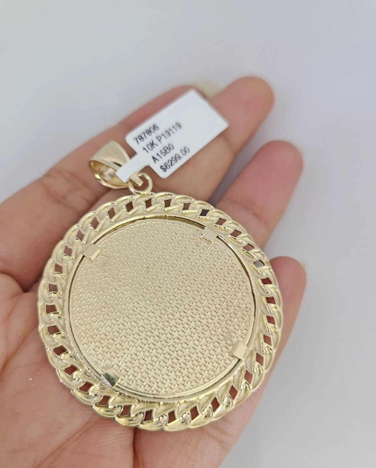 10k Gold Solid Cuban Curb Chain Necklace Last Supper Pendant Set 6mm 20"-30" - Image 7
