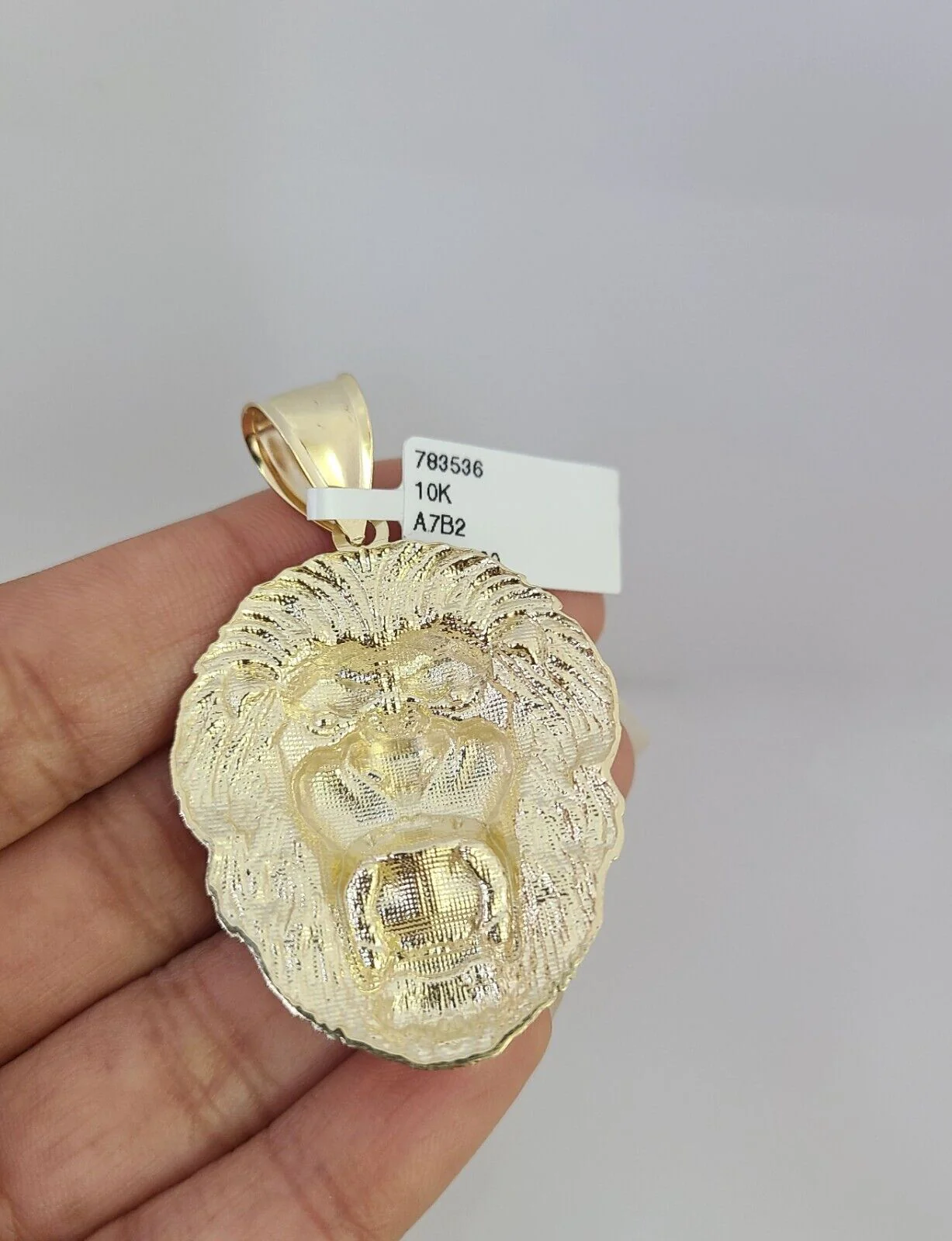 10k Gold Solid Cuban Curb Chain Necklace Roaring Lion Pendant Set 6mm 20"-30" - Image 7