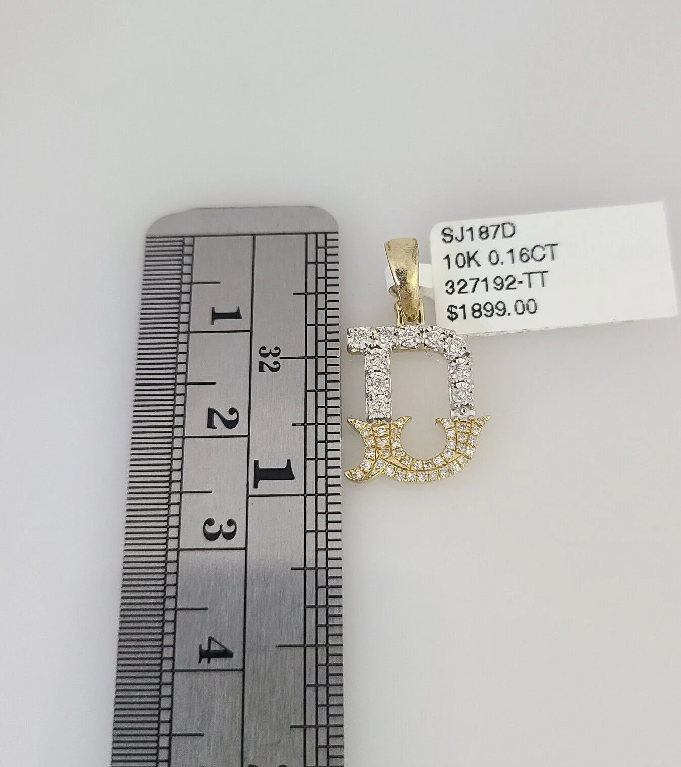 10k Gold Solid Miami Cuban Chain Diamond D Initial Pendant 2.5mm 18"-24" Set - Image 2