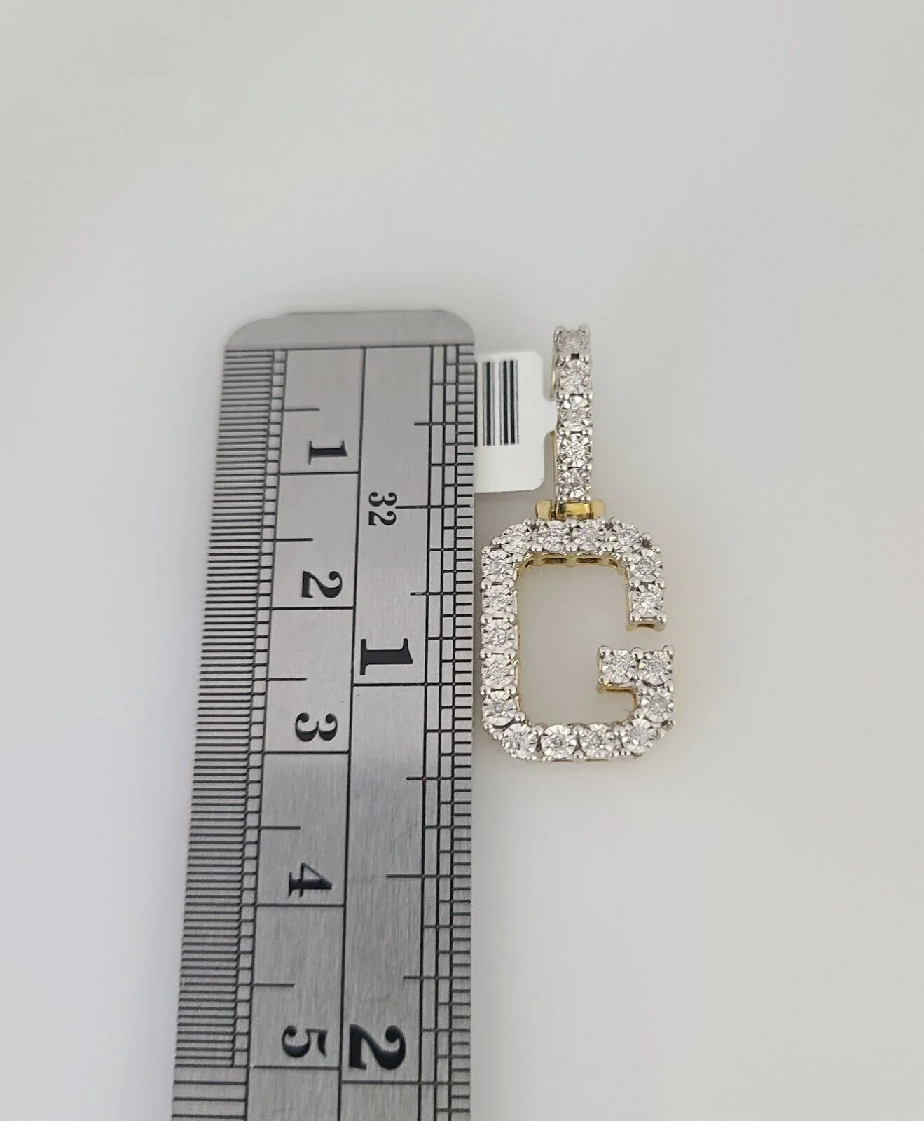 10k Gold Solid Miami Cuban Chain G Initial Diamond Pendant 2.5mm 18"-24" Set - Image 2