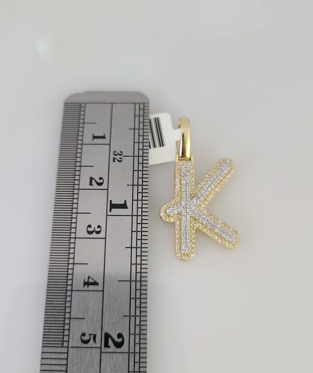 10k Gold Solid Miami Cuban Chain K Initial Diamond Pendant 2.5mm 18"-24" Set - Image 6