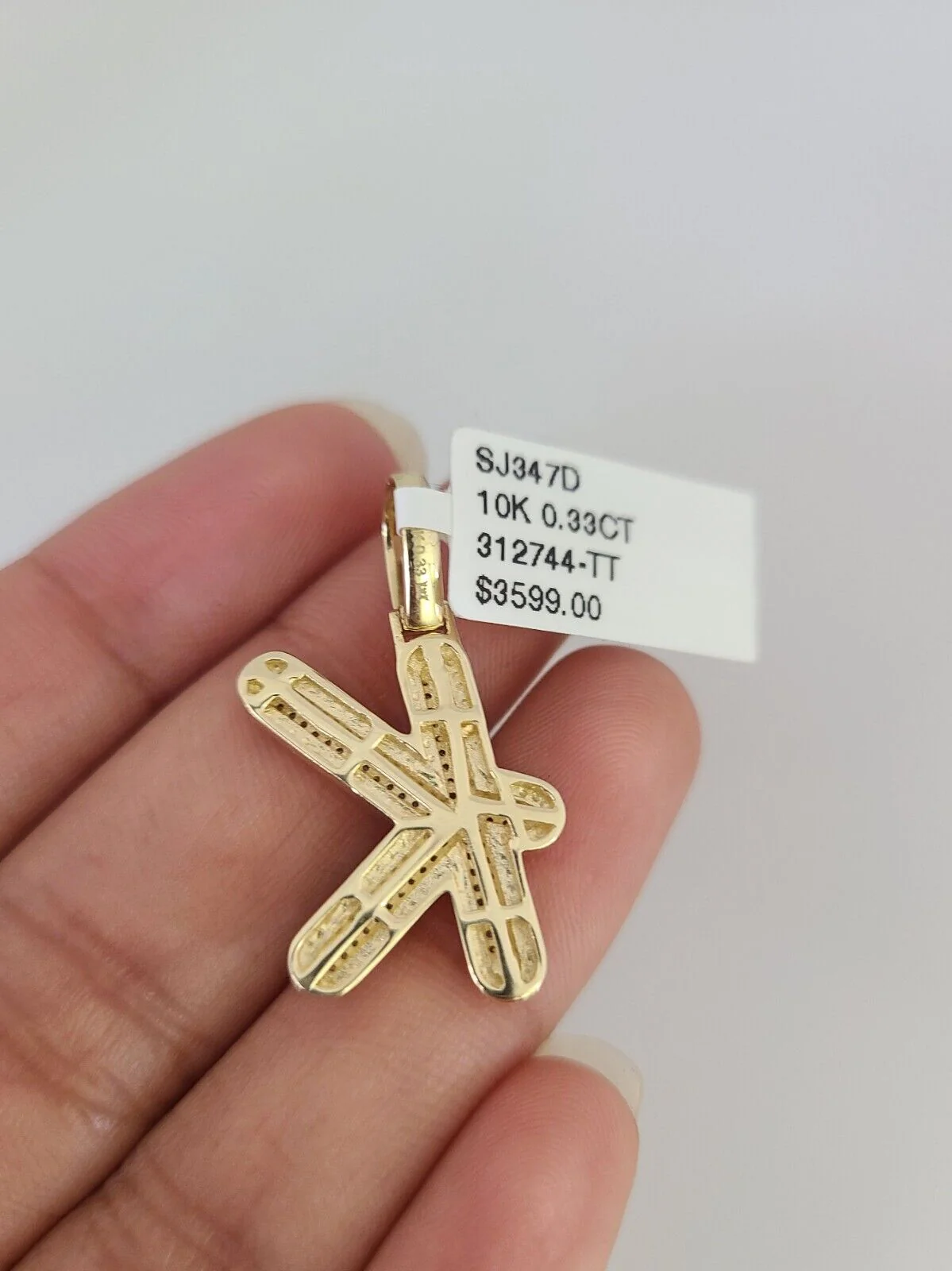 10k Gold Solid Miami Cuban Chain K Initial Diamond Pendant 2.5mm 18"-24" Set - Image 7
