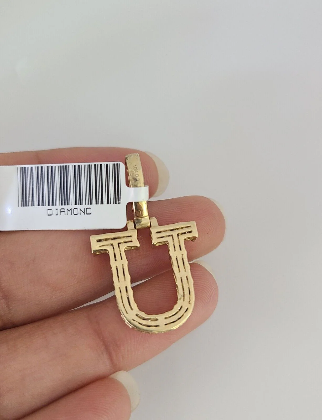 10k Gold Solid Miami Cuban Chain U Initial Diamond Pendant 2.5mm 18"-24" Set - Image 7