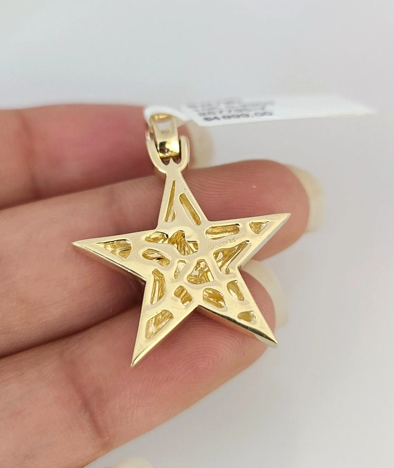 10k Gold Solid Miami Cuban Necklace Diamond Star Pendant 2.5mm 18"-24" Chain Set - Image 8