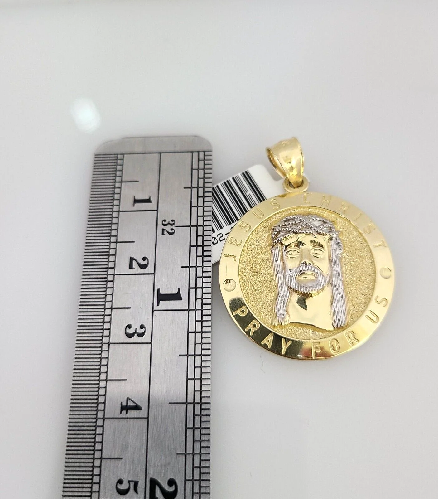10k Gold Solid Miami Cuban Necklace Jesus Christ Pendant 2.5mm 18-24" Chain Set - Image 4