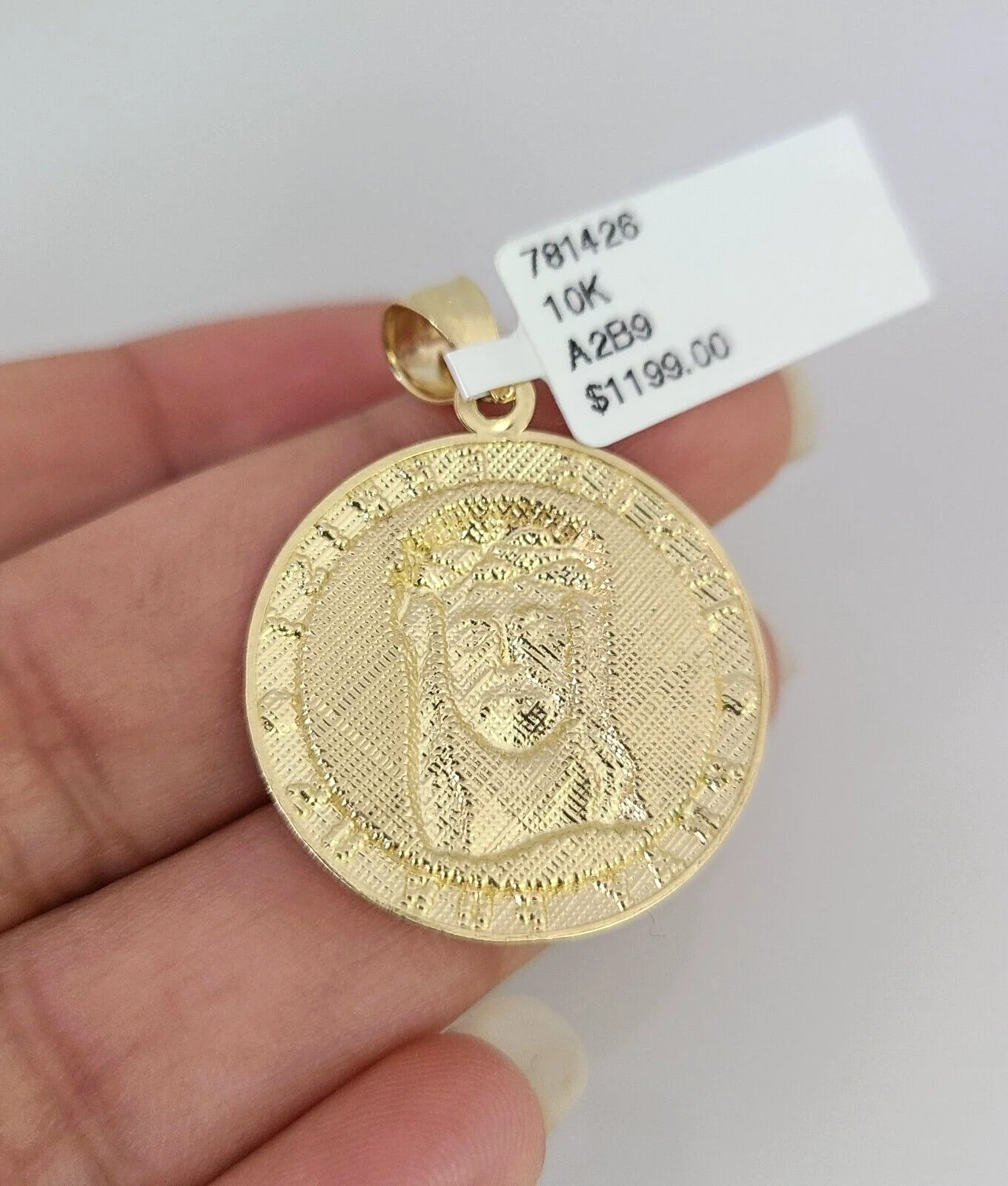 10k Gold Solid Miami Cuban Necklace Jesus Christ Pendant 2.5mm 18-24" Chain Set - Image 5