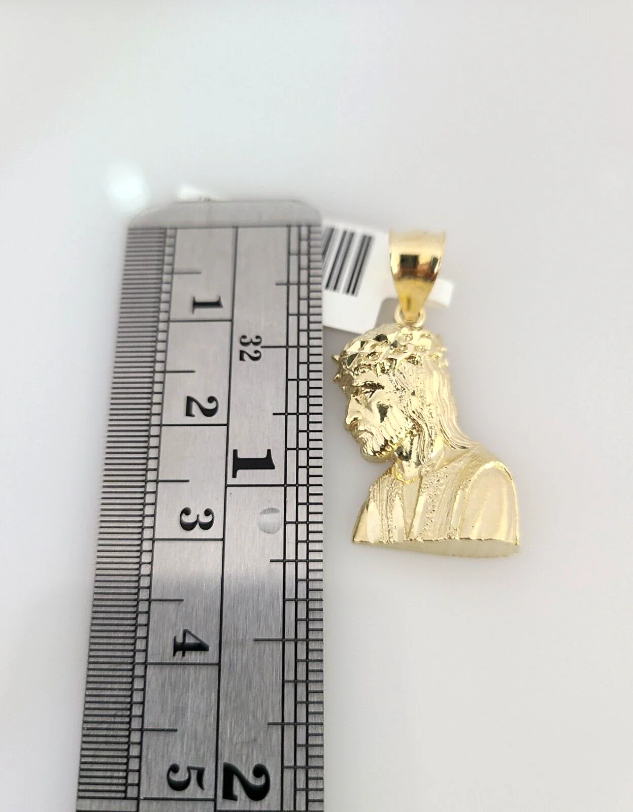 10k Gold Solid Miami Cuban Necklace Jesus Head Pendant 2.5mm 18-24" Chain Set - Image 7