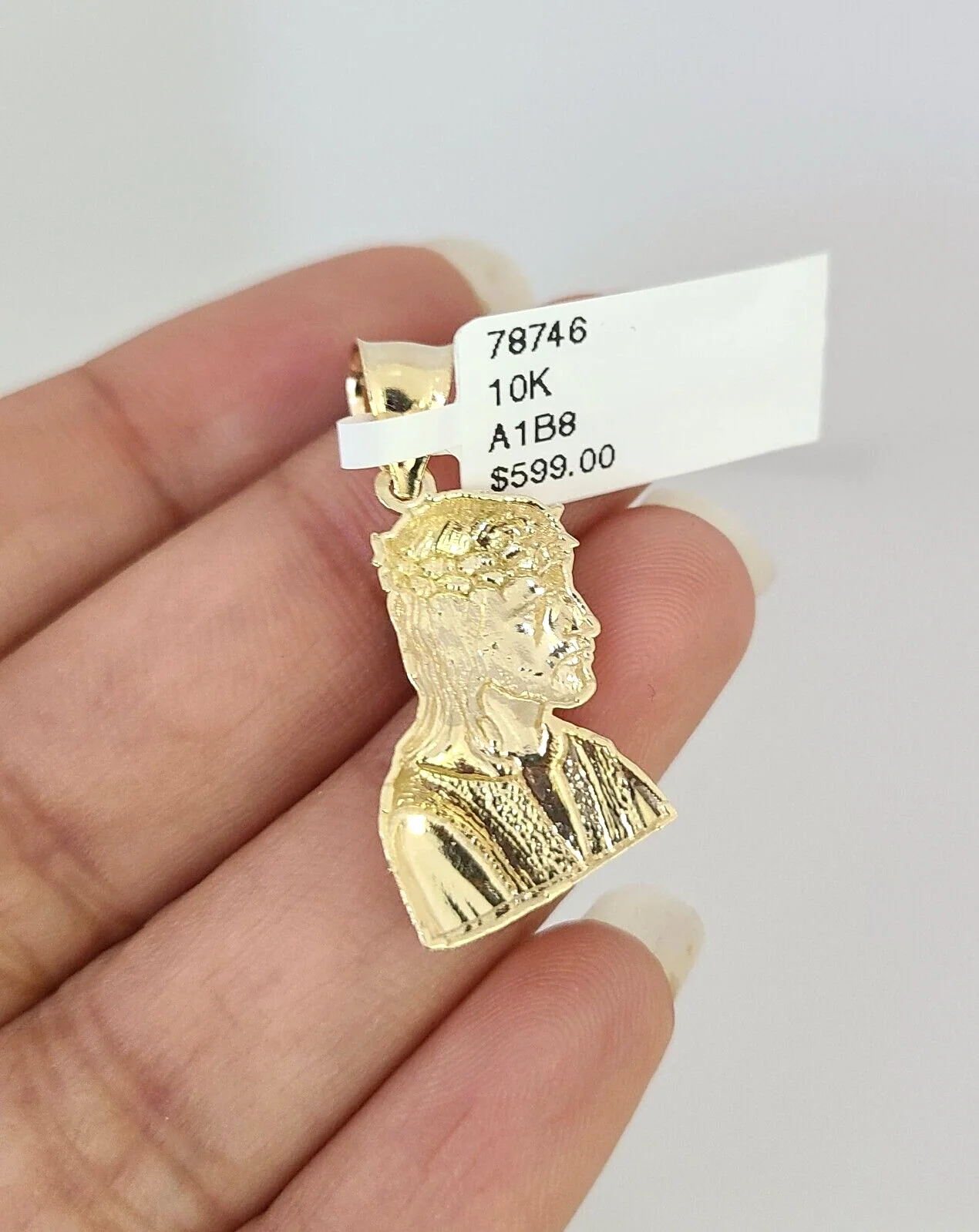 10k Gold Solid Miami Cuban Necklace Jesus Head Pendant 2.5mm 18-24" Chain Set - Image 8