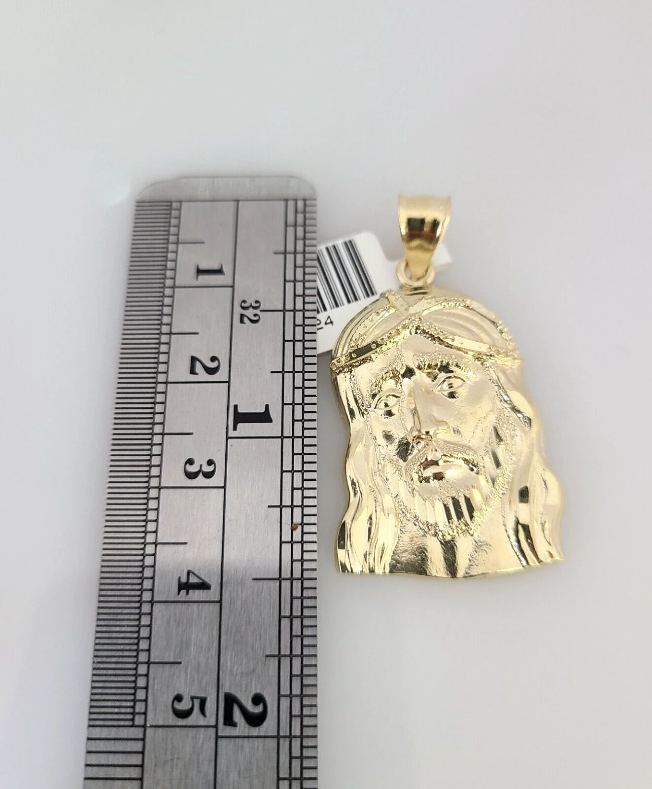 10k Gold Solid Miami Cuban Necklace Jesus Head Pendant 2.5mm 18-24" Chain Set - Image 3