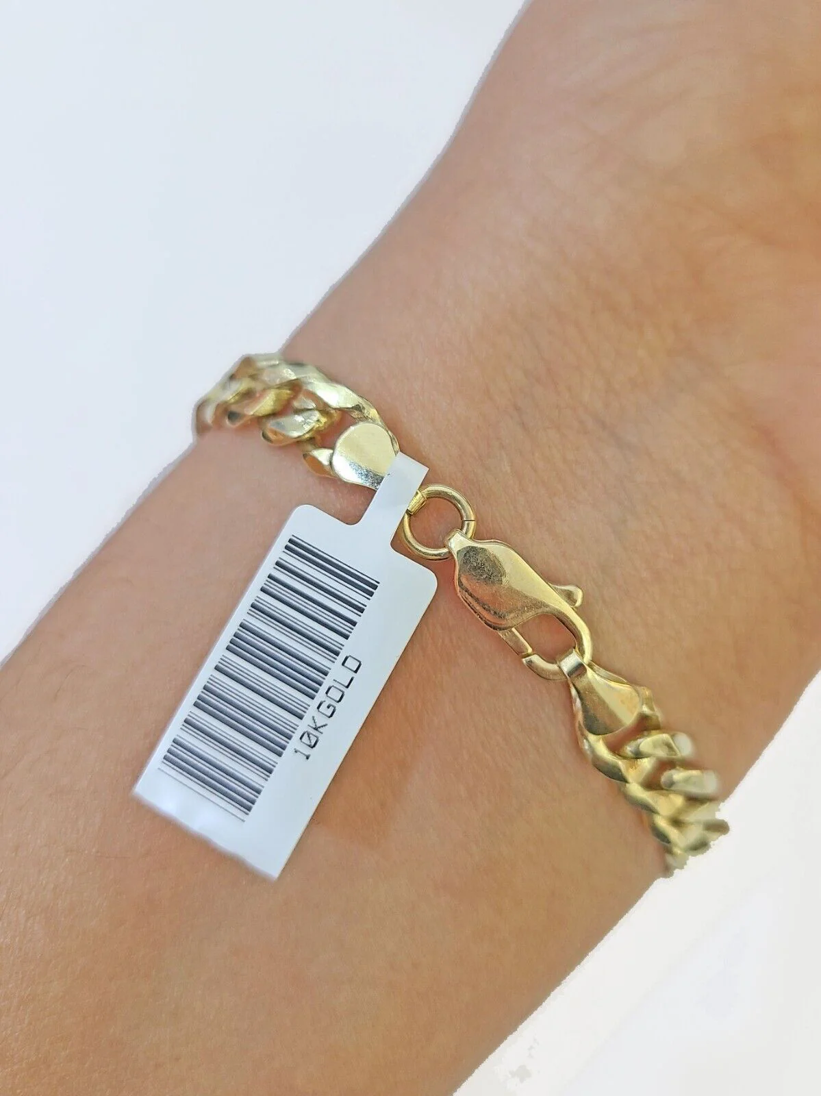 10k Gold St Lazaro Miami Cuban Bracelet Size 8" Inches 7mm 10kt Mens Ladies - Image 5