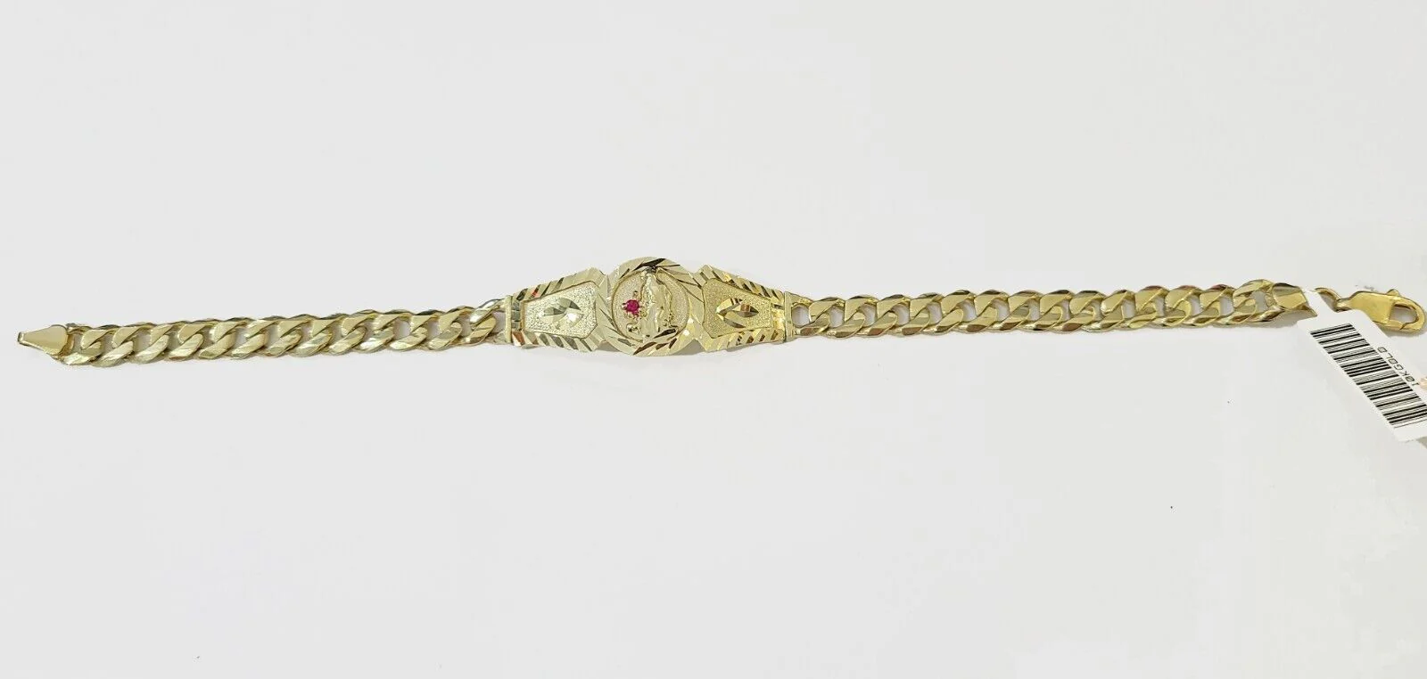 10k Gold St Lazaro Miami Cuban Bracelet Size 8" Inches 7mm 10kt Mens Ladies - Image 9