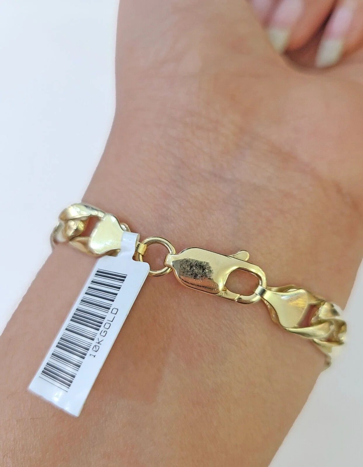 10k Gold St Lazaro Miami Cuban Bracelet Size 8" Inches 8mm 10kt Mens Ladies - Image 7