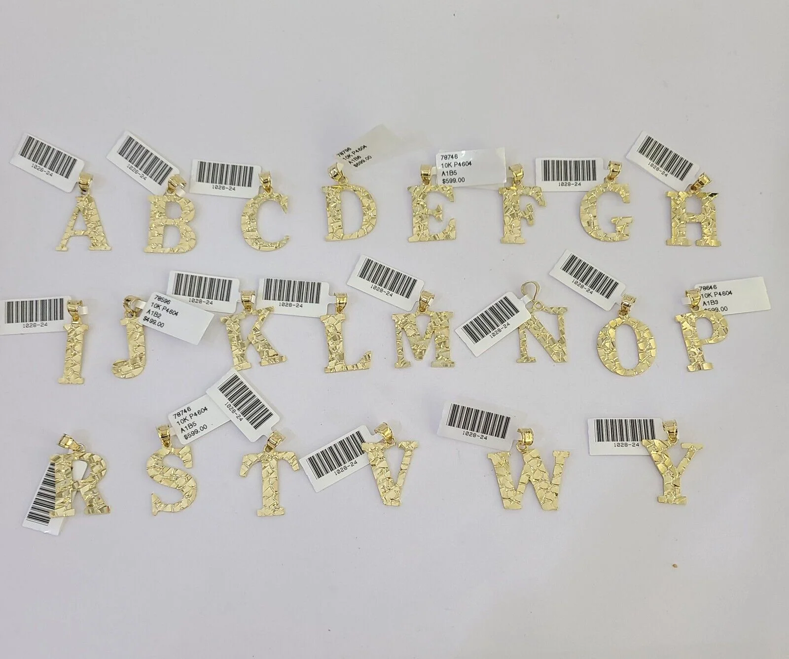 10k Initials Charm Pendant A-Z Alphabets Men Women Real Yellow Gold Genuine - Image 5