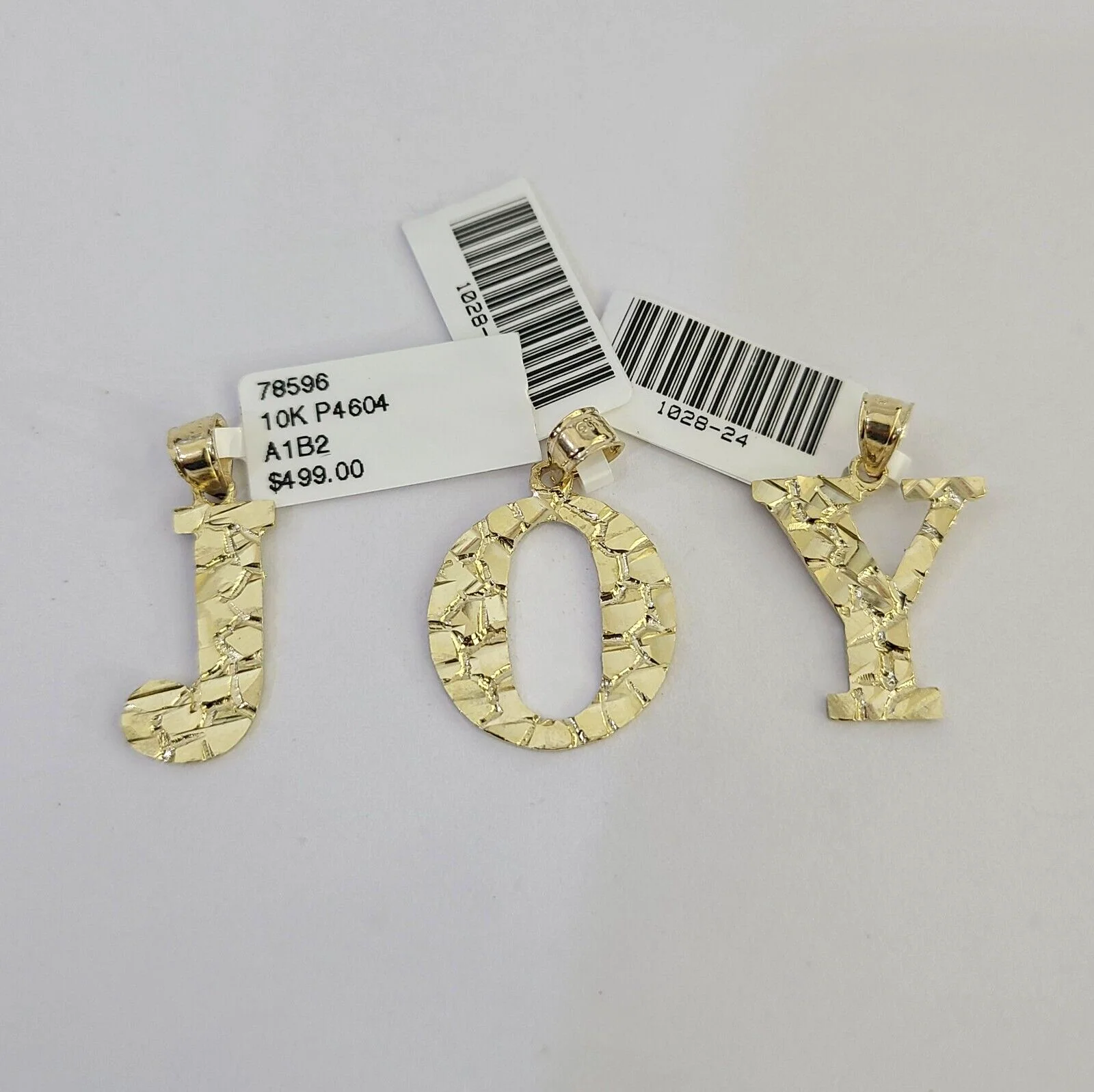 10k Initials Charm Pendant A-Z Alphabets Men Women Real Yellow Gold Genuine - Image 6