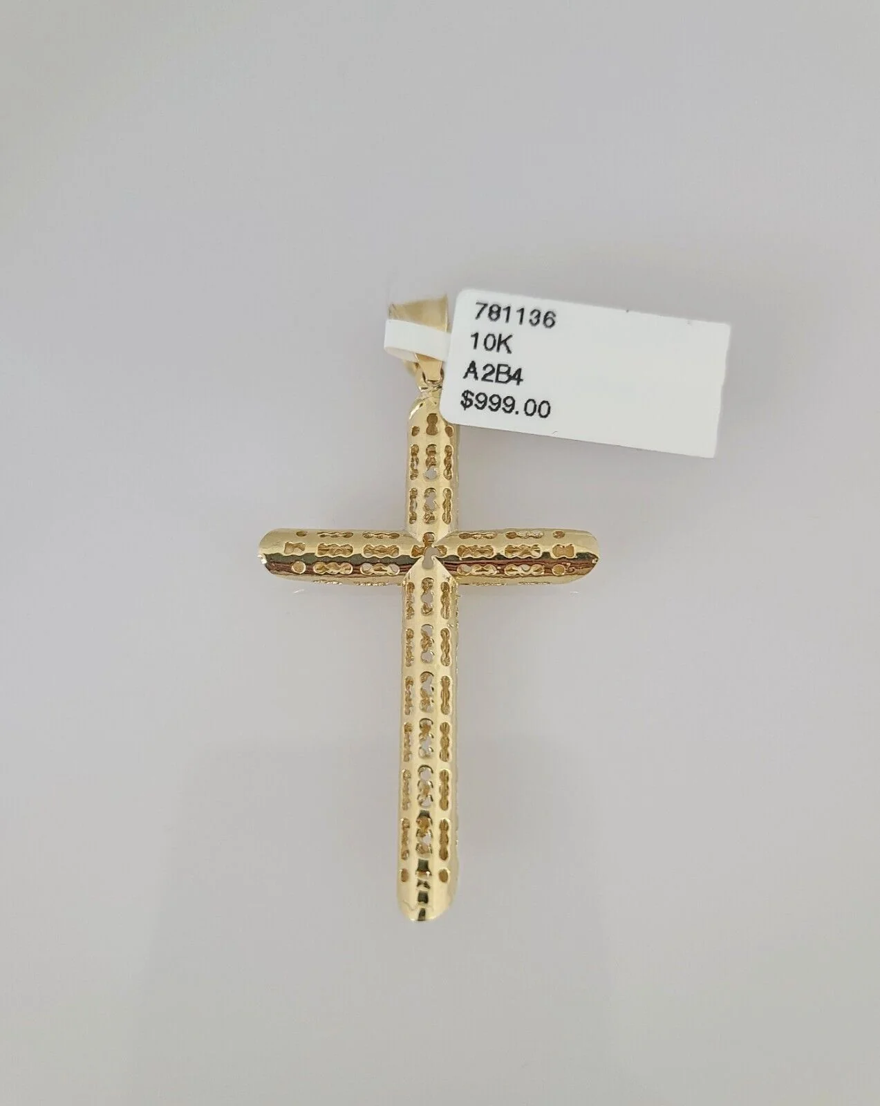 10k Jesus Cross Charm Pendant REAL 10Kt Religious Yellow Gold Genuine - Image 4