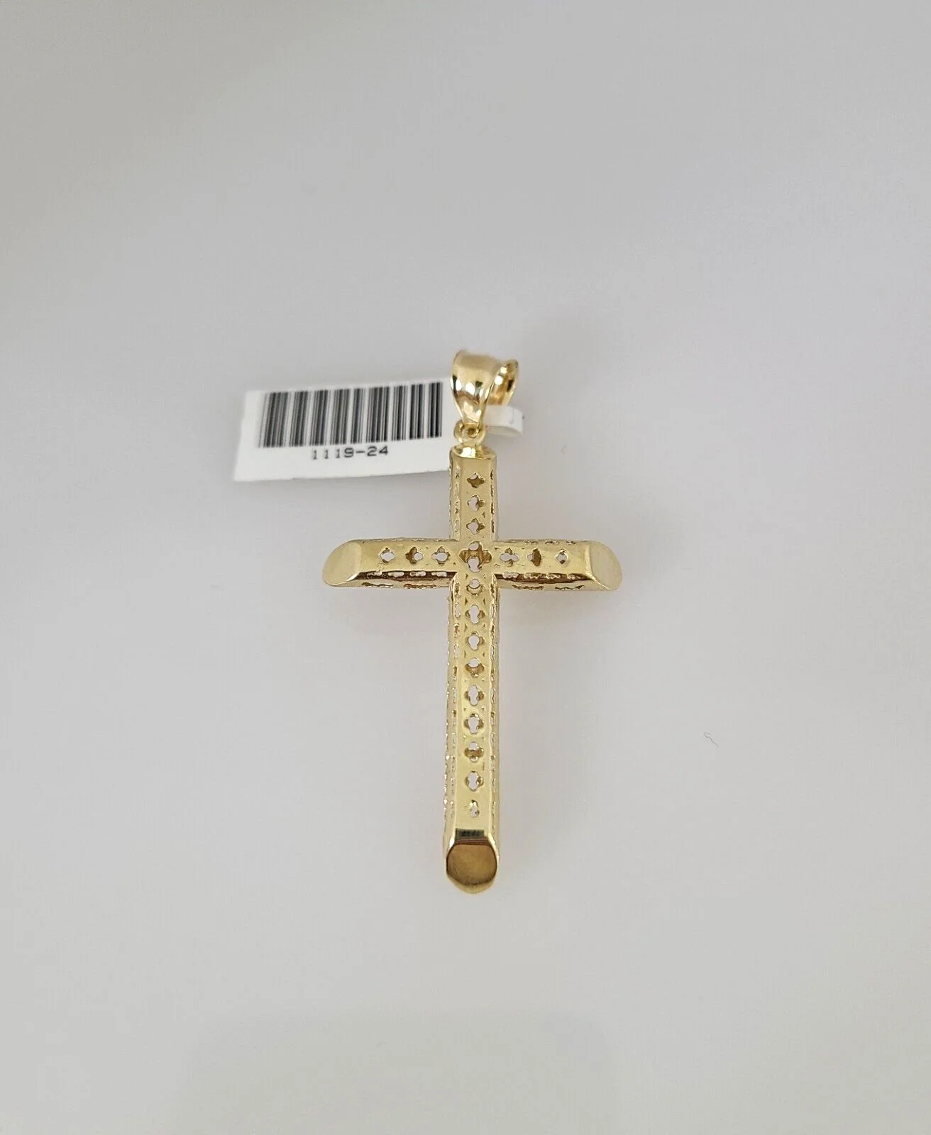 10k Jesus Cross Charm Pendant REAL 10Kt Religious Yellow Gold Genuine - Image 5