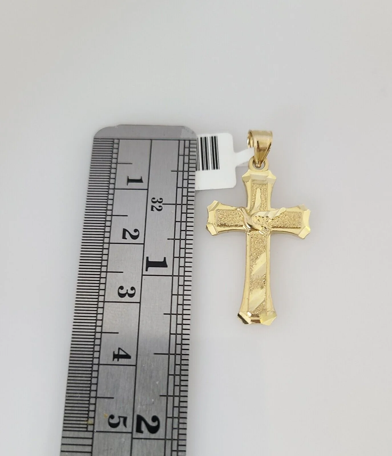 10k Jesus Cross Charm Pendant REAL 10Kt Religious Yellow Gold Genuine - Image 4