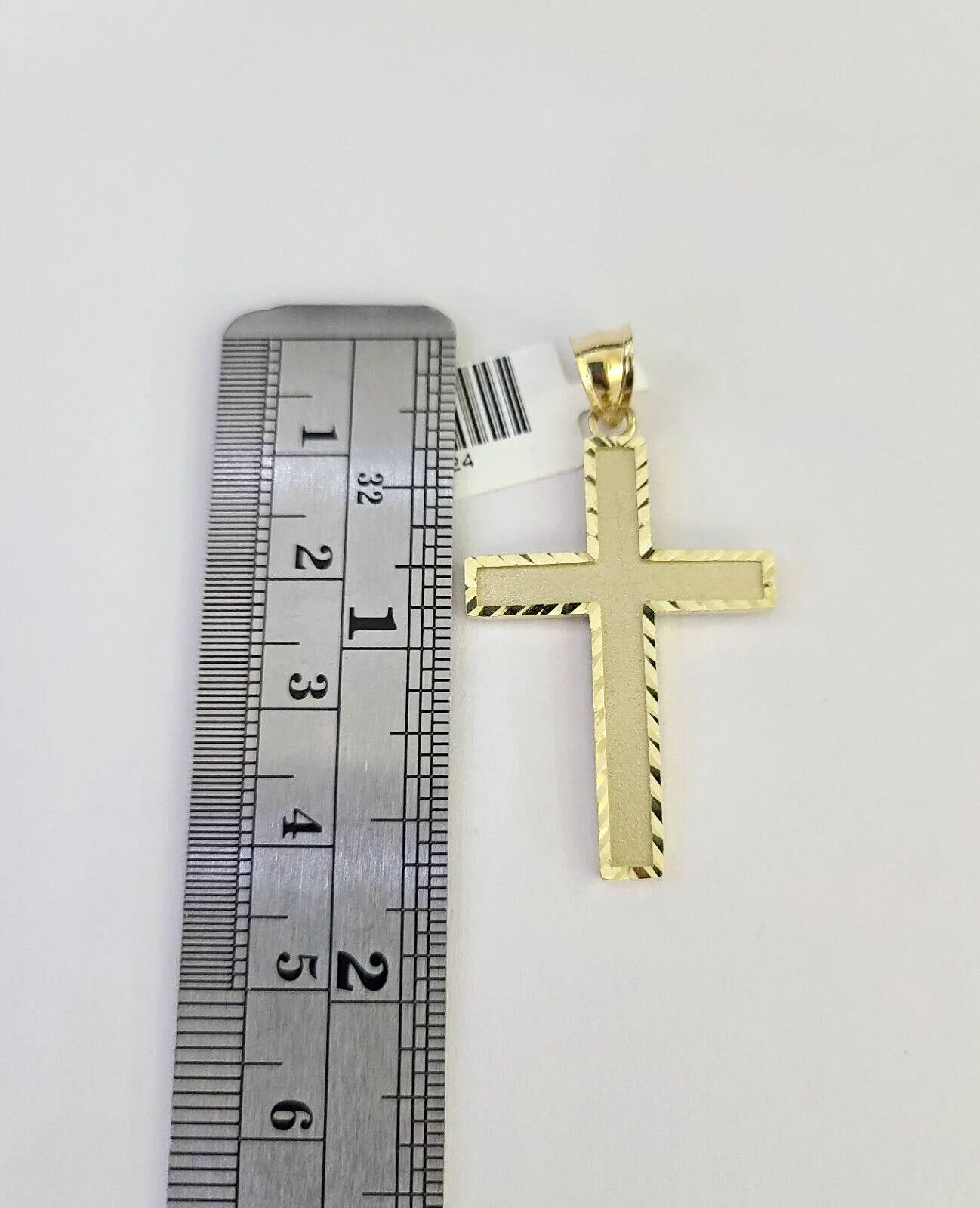 10K Jesus Cross Pendant Charm Yellow Gold Genuine Religious Real - Image 2