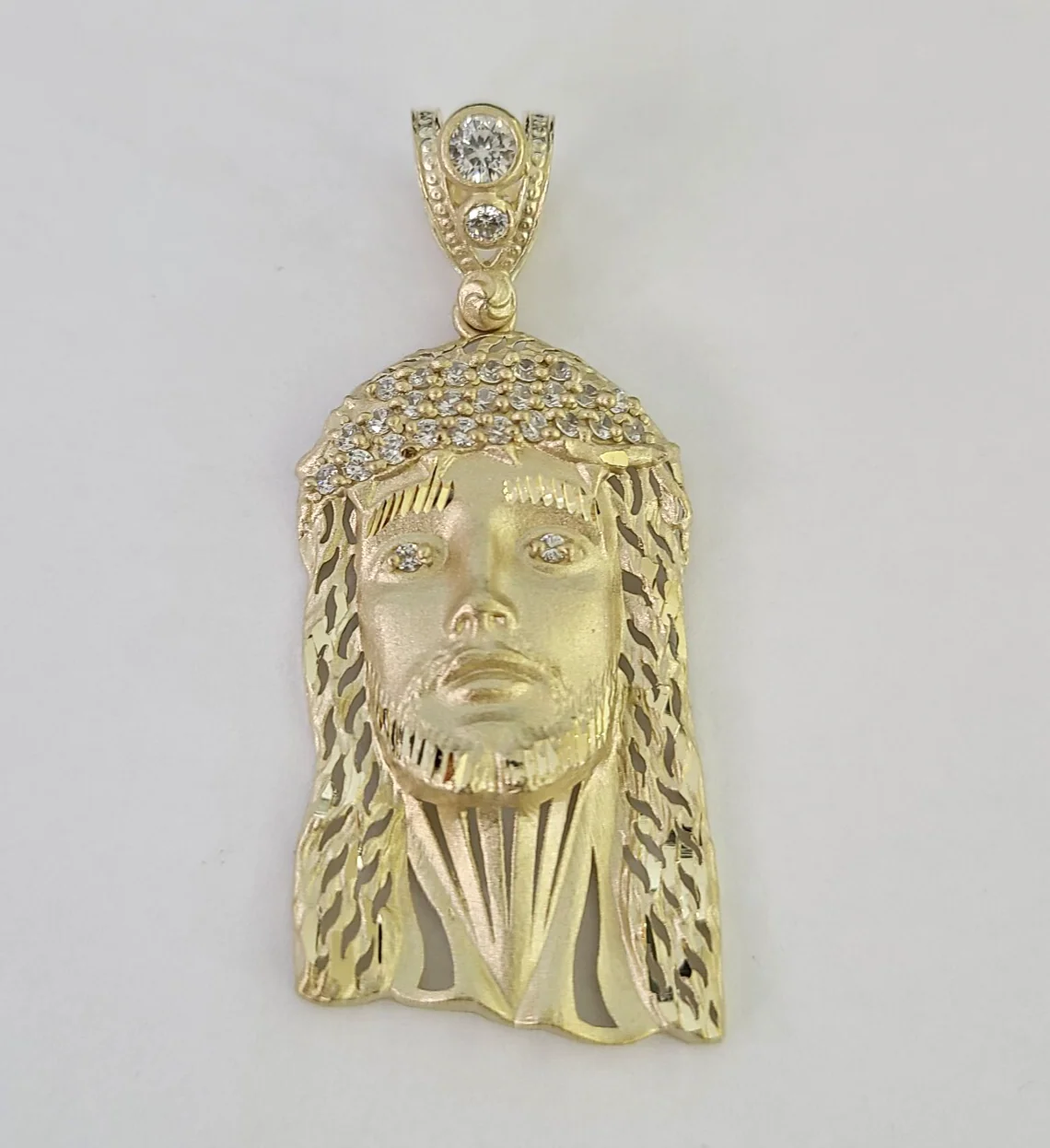 10k Jesus Head Charm Pendant Religious REAL 10Kt Yellow Gold - Image 4
