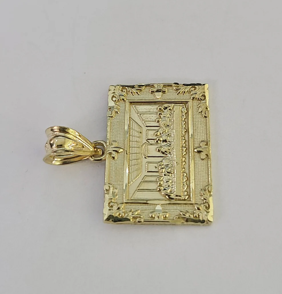 10k Last Supper Charm Pendant REAL 10Kt Yellow Gold Genuine - Image 3