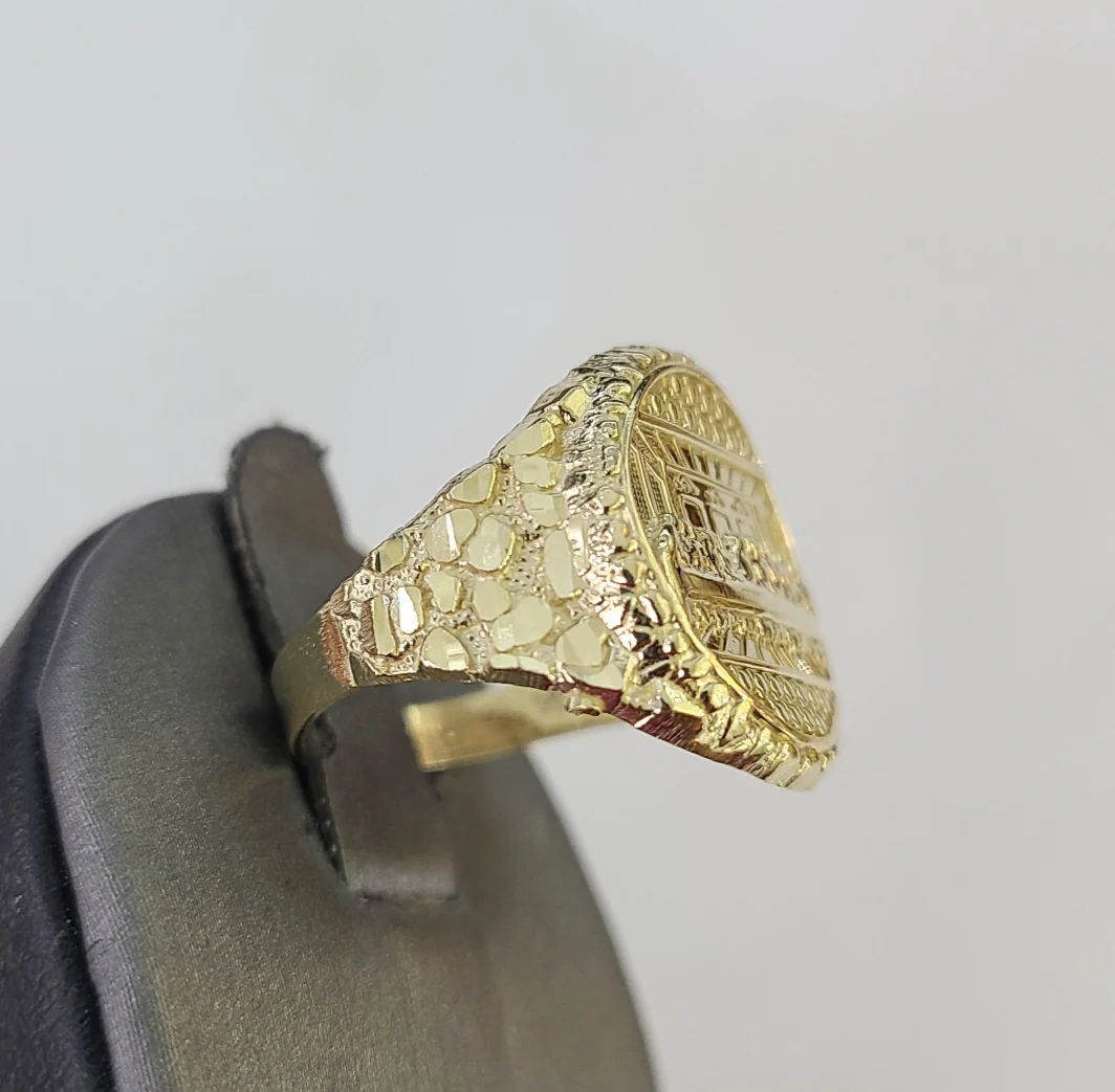 10k Last Supper Ring Casual Band Yellow Gold Genuine Brand New Religious All Sizes - Image 4