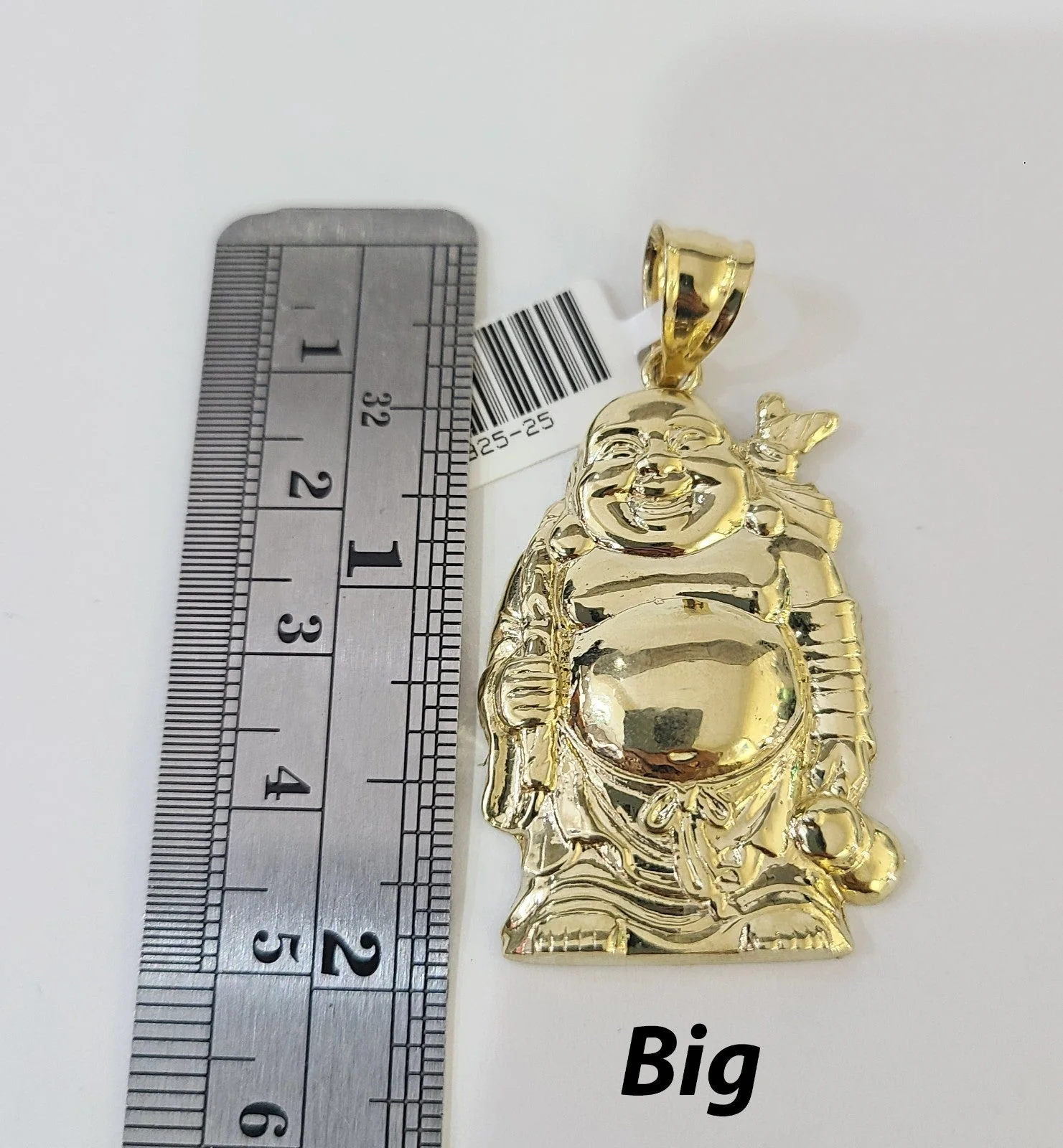 10k Laughing Buddha Charm Pendant REAL 10Kt Yellow Gold Genuine - Image 2