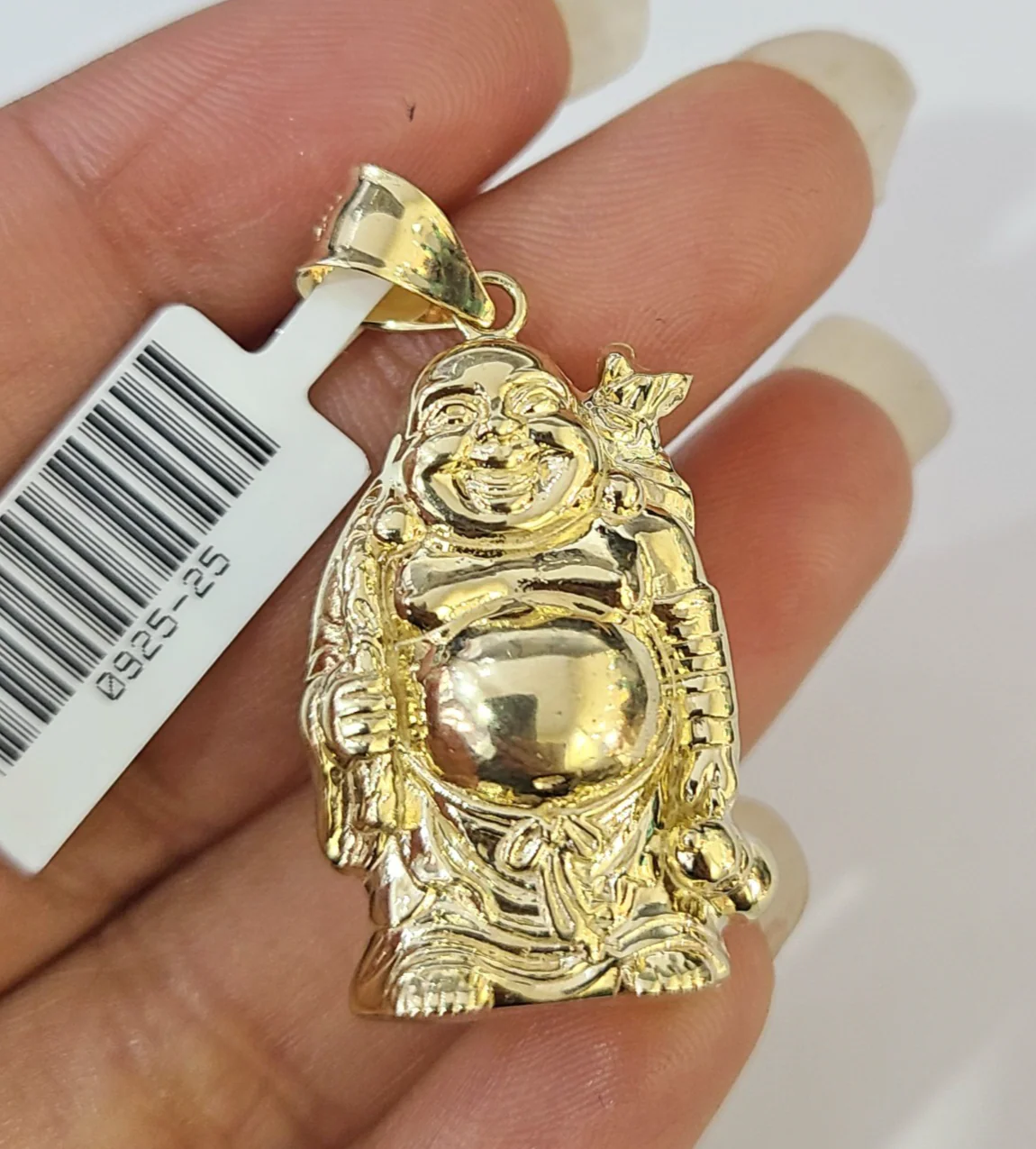 10k Laughing Buddha Charm Pendant Yellow Gold Genuine REAL 10Kt - Image 4