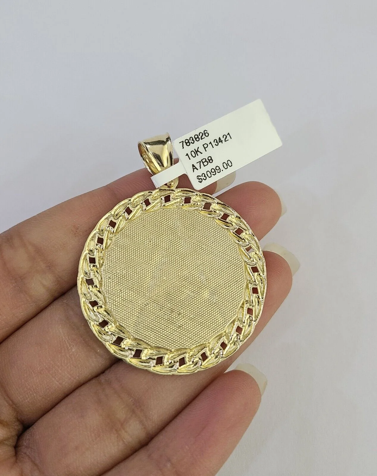 10k Masonic Charm Pendant REAL 10Kt Religious Medallion Yellow Gold - Image 5