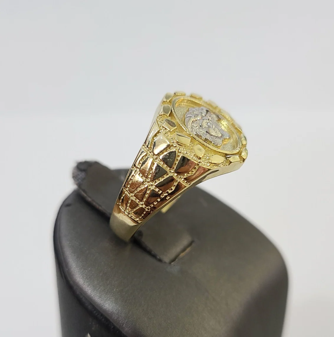 10k Medusa Head Ring Yellow Gold Men Real Genuine All Sizes - Image 5