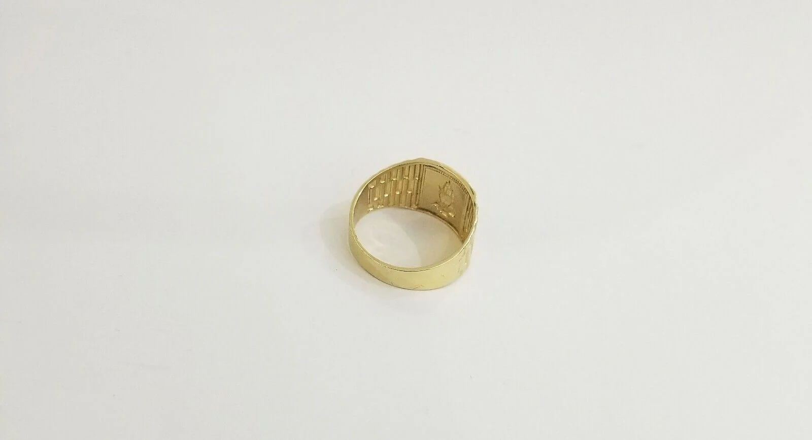 10k Men Yellow Gold prying hand Ring Sizable casual Square 10kt All Sizes - Image 2