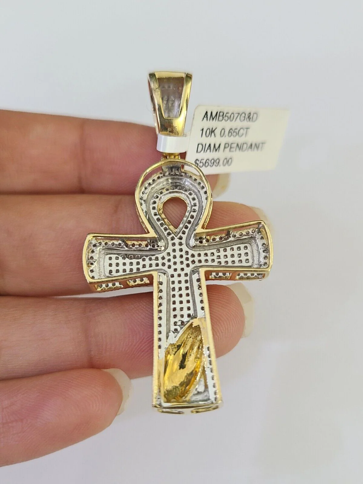 10k Miami Cuban Chain Diamond Jesus Cross Charm Set 4mm 18"-28" Necklace Gold - Image 7