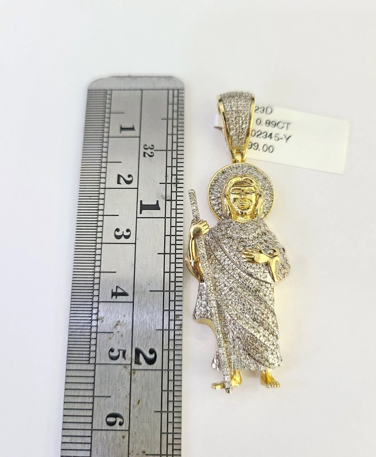 10k Miami Cuban Chain Diamond Saint Jude Charm Set 4mm 18"-28" Necklace Gold - Image 3