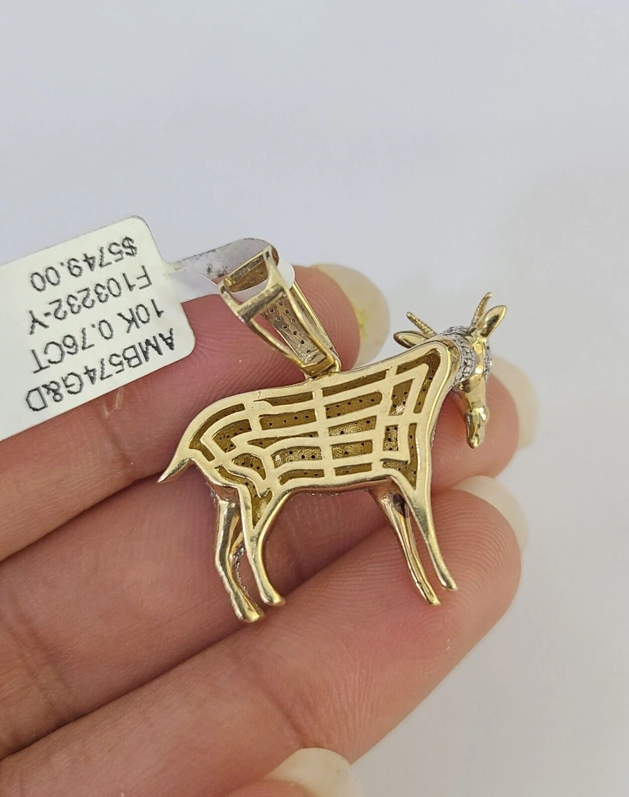 10k Miami Cuban Chain Goat Charm Set 4.5mm 20"-28" Necklace Pendant Gold - Image 7