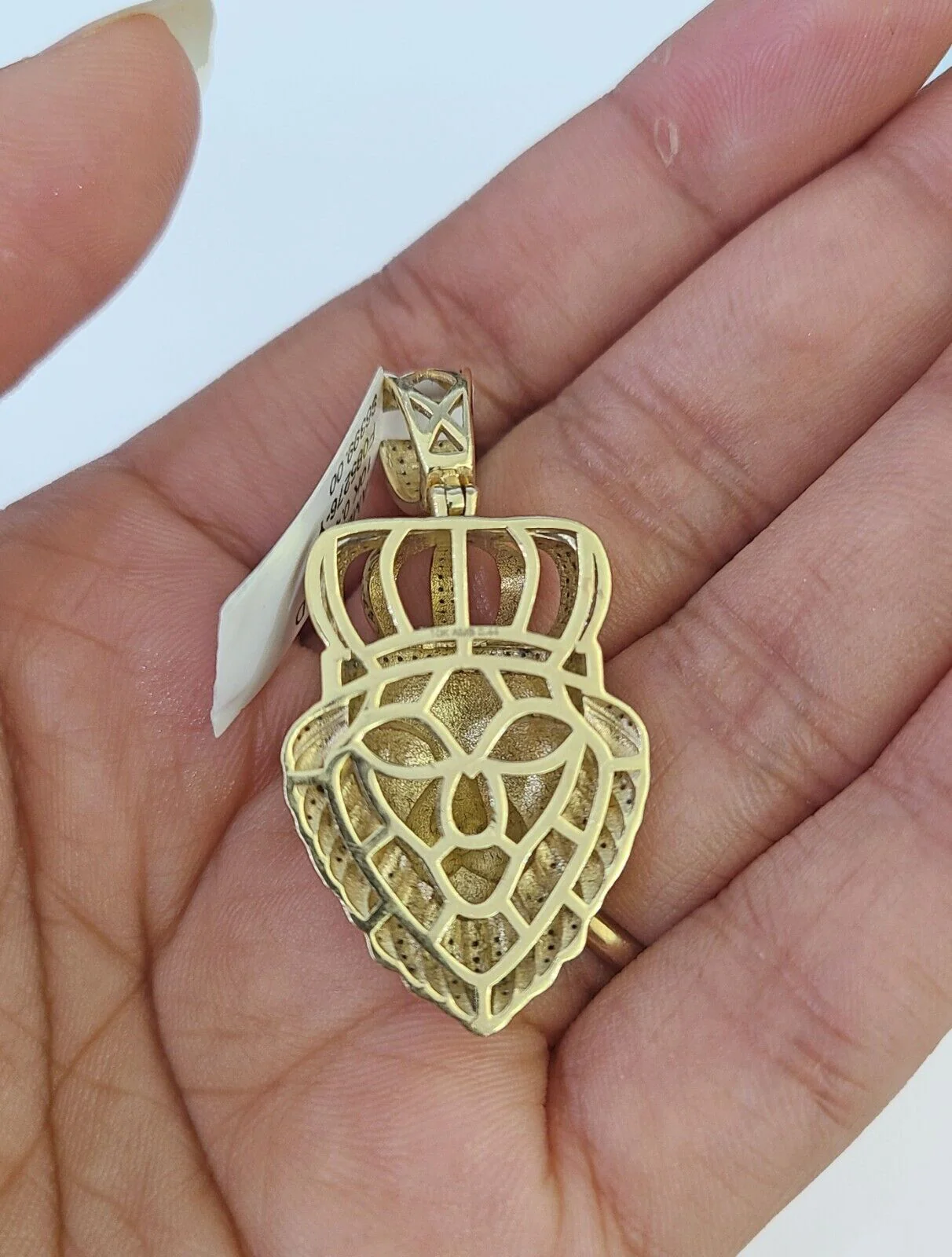 10k Miami Cuban Chain Lion Charm Diamond Set 4.5mm 20"-28" Necklace Gold - Image 7