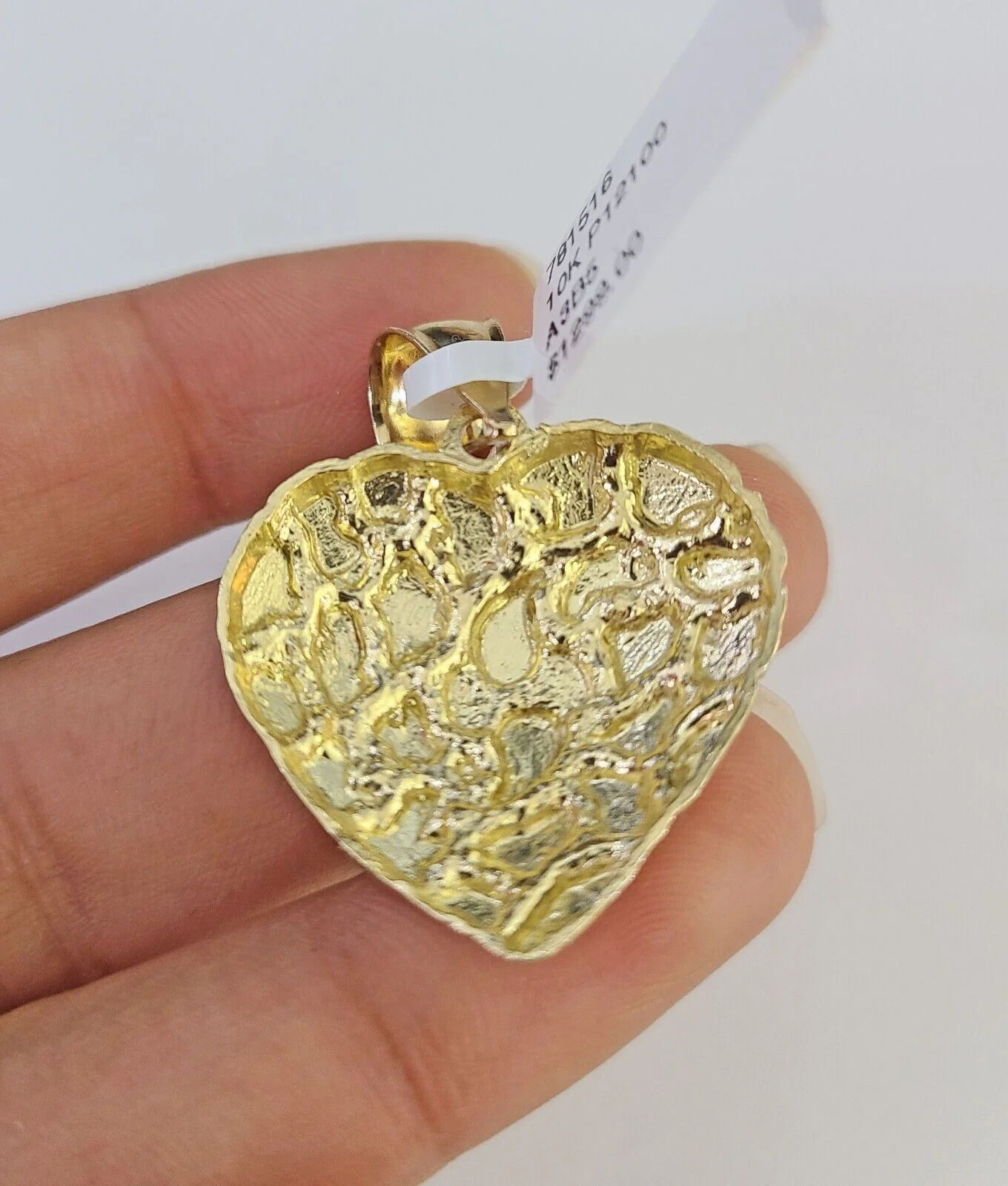 10k Miami Cuban Chain Nugget Heart Charm Set 4mm 18"-28" Necklace Yellow Gold - Image 7