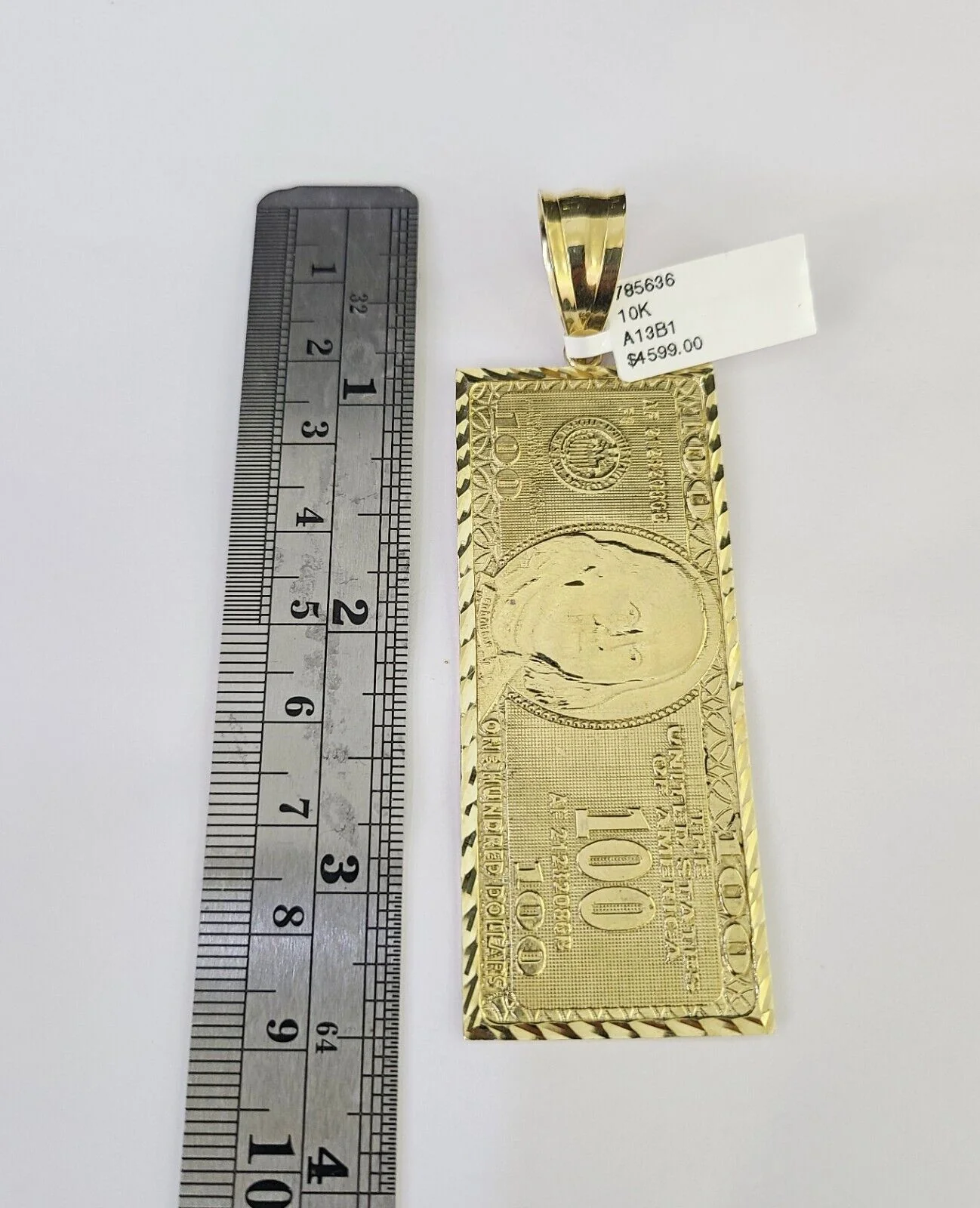 10K Miami Cuban Link Chain 100 Dollar Bill Pendent Charm 8mm 20"-30" Necklace - Image 2