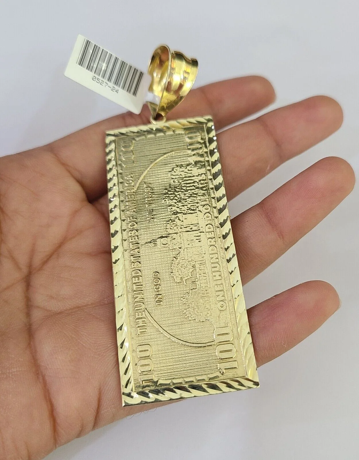 10K Miami Cuban Link Chain 100 Dollar Bill Pendent Charm 8mm 20"-30" Necklace - Image 7