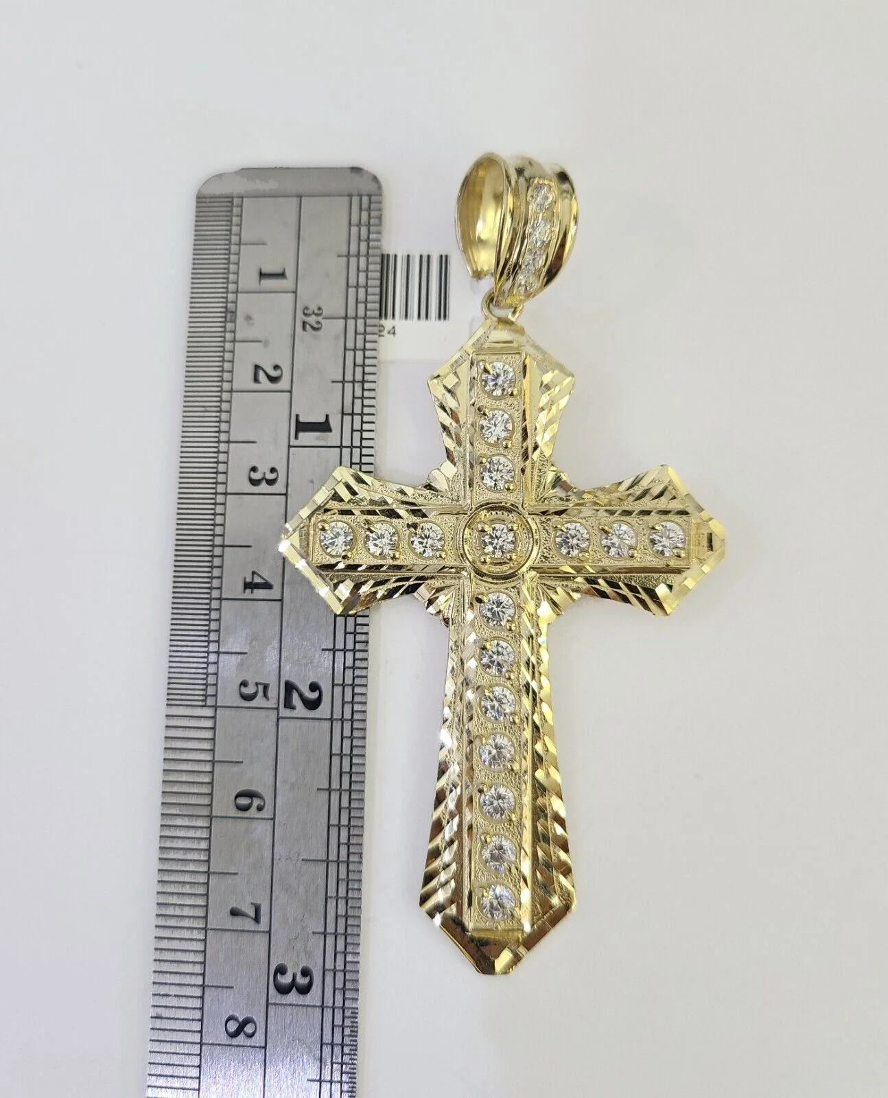 10K Miami Cuban Link Chain Jesus Cross Pendent Charm 6mm 20"-30" Necklace - Image 3