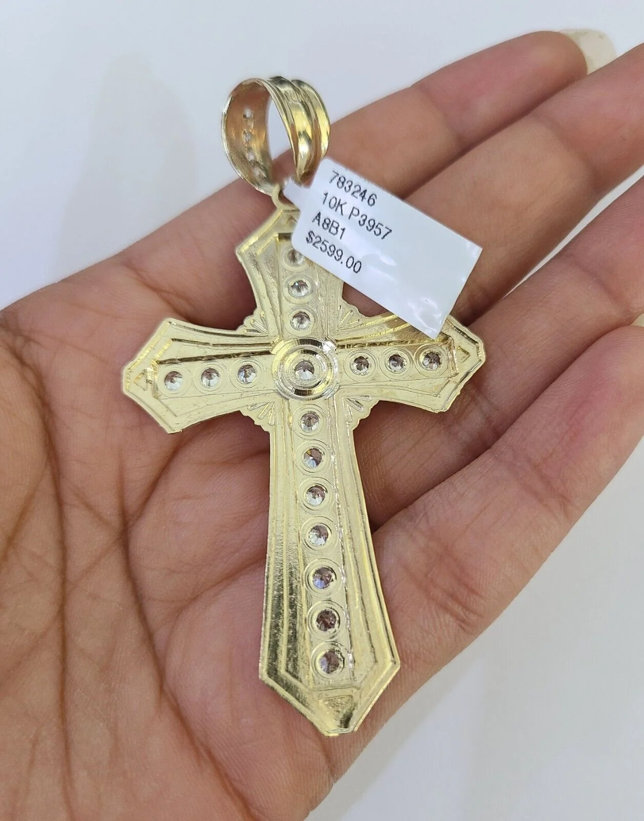 10K Miami Cuban Link Chain Jesus Cross Pendent Charm 6mm 20"-30" Necklace - Image 7