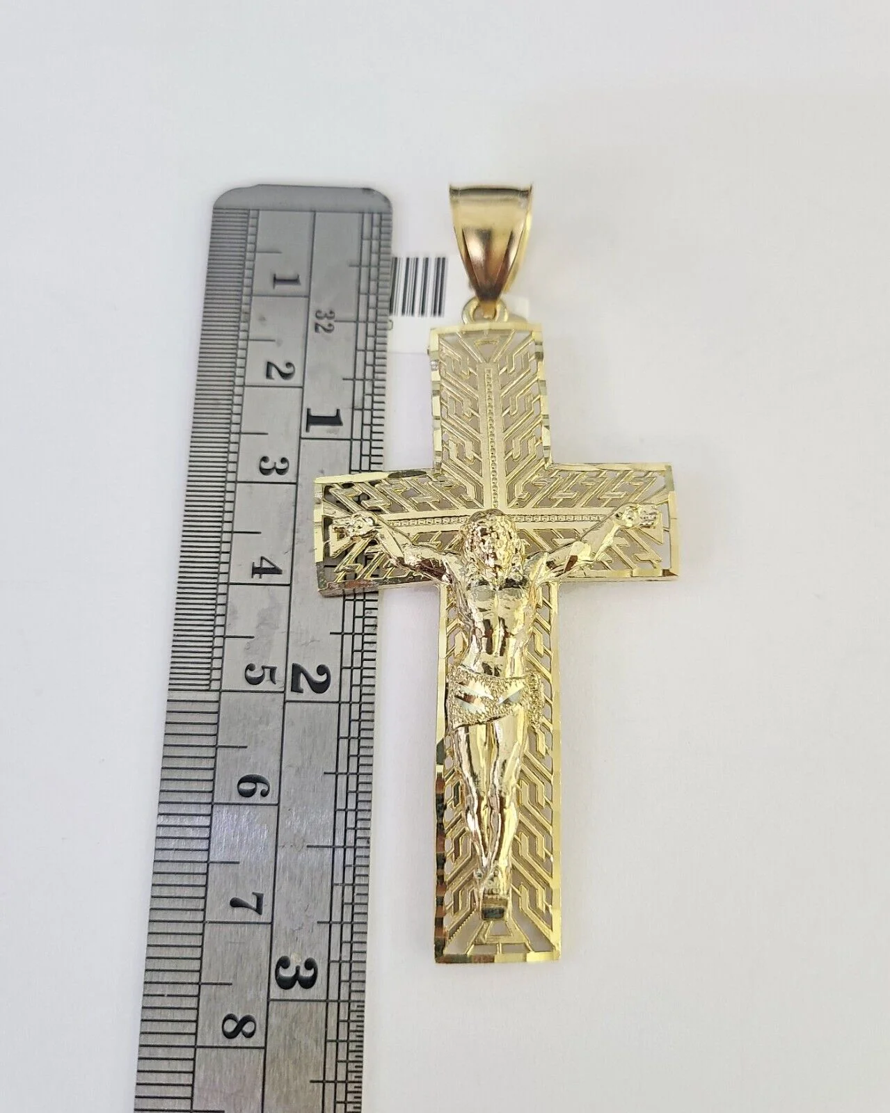 10K Miami Cuban Link Chain Jesus Cross Pendent Charm 6mm 20"-30" Necklace - Image 3