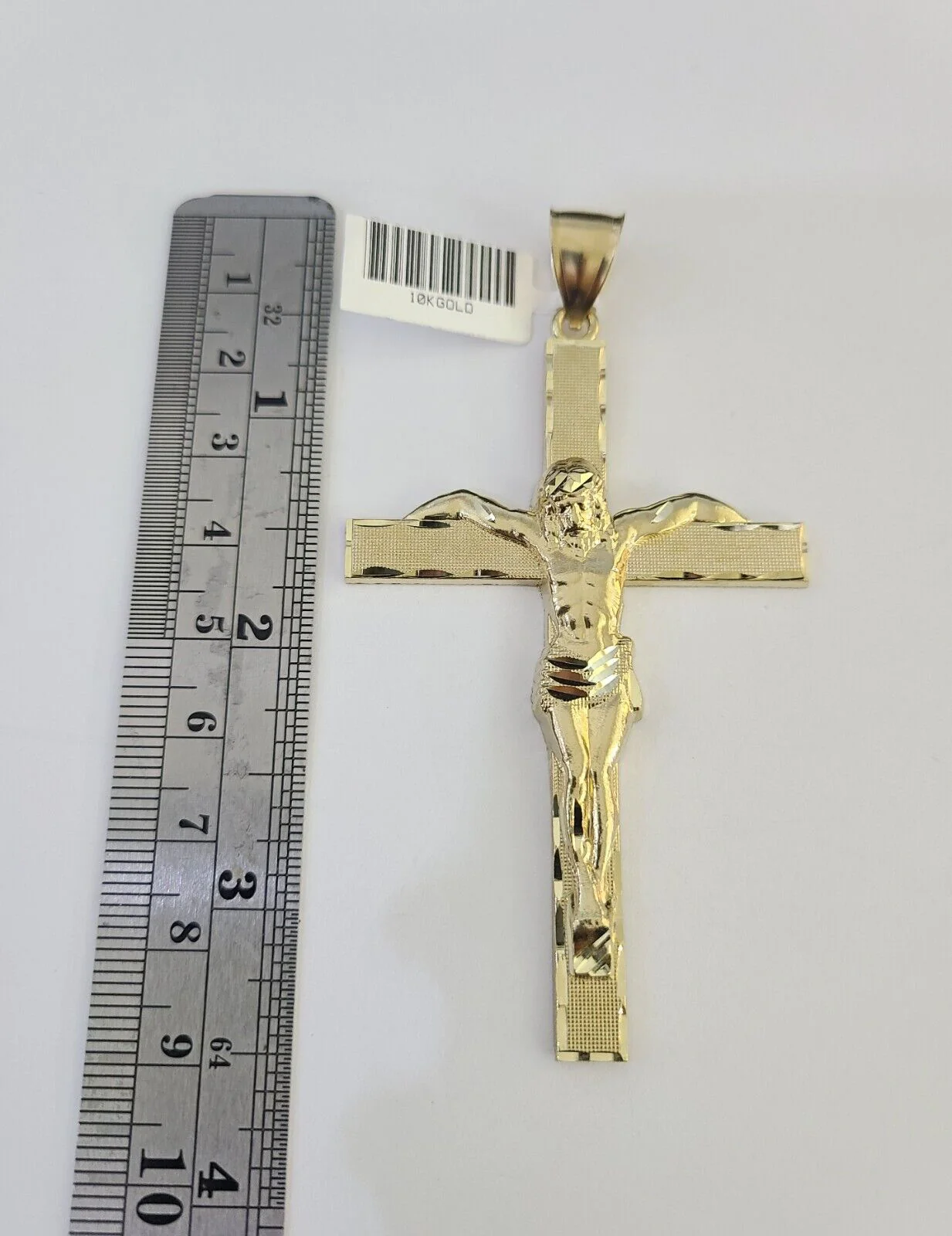 10K Miami Cuban Link Chain Jesus Cross Pendent Charm 6mm 20"-30" Necklace - Image 3