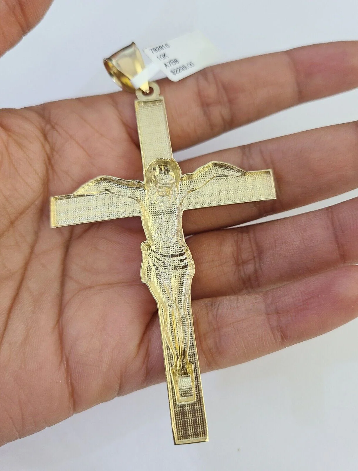 10K Miami Cuban Link Chain Jesus Cross Pendent Charm 6mm 20"-30" Necklace - Image 6